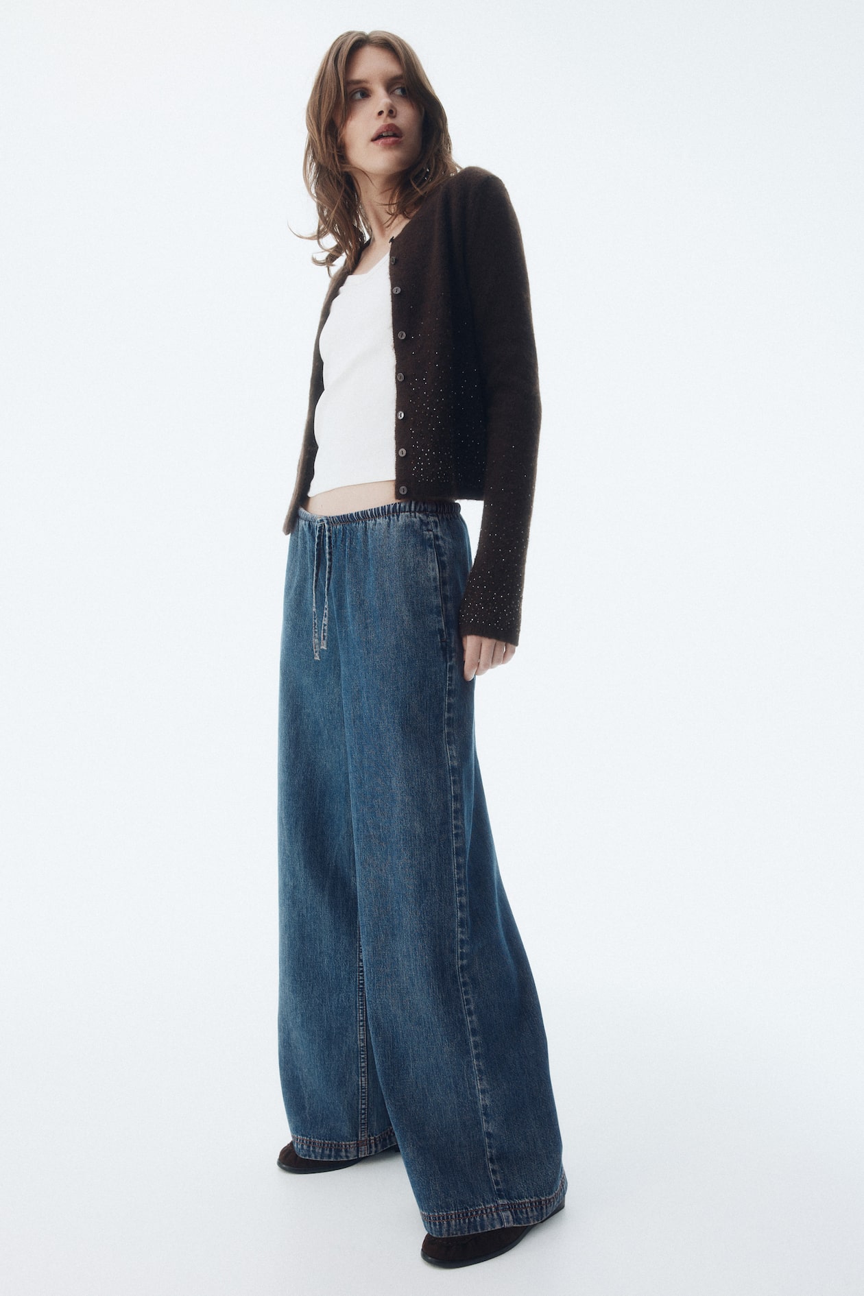 Denim Drawstring Pants - image 3