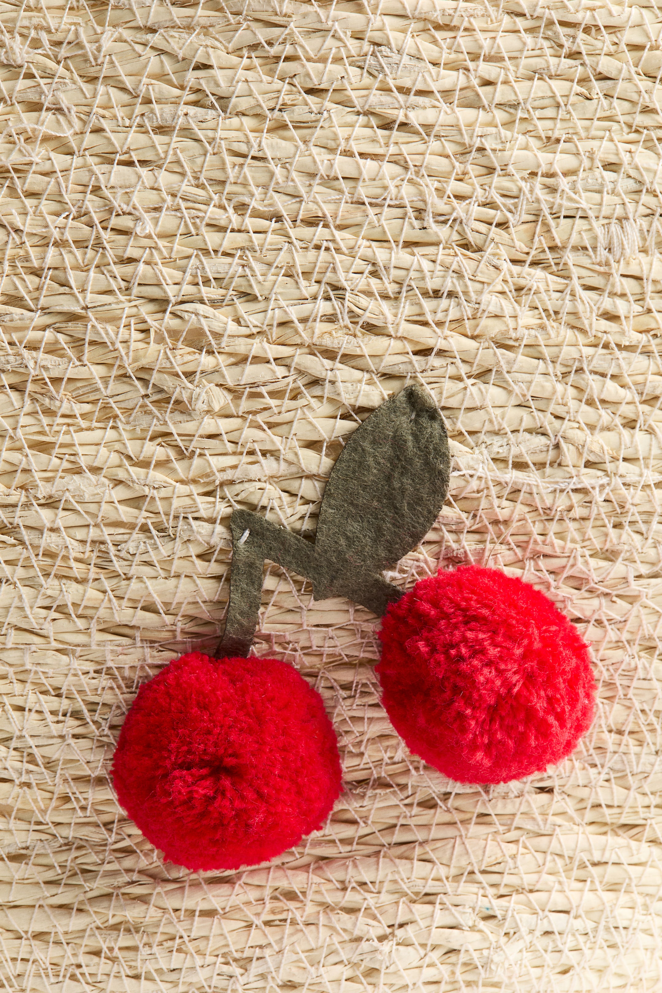 H&M Large Seagrass Storage Basket with Pompoms — фото 3