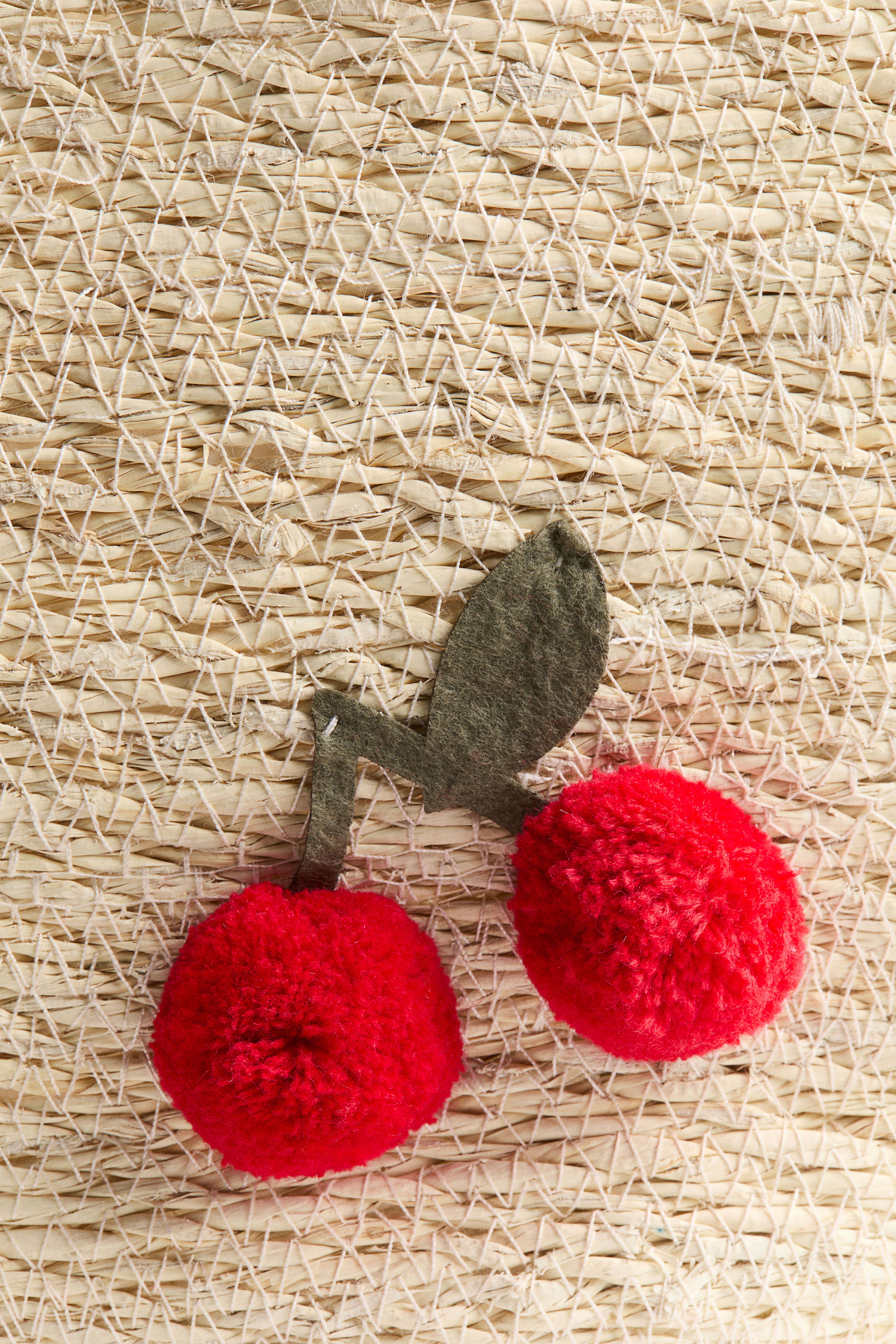 Large Seagrass Storage Basket with Pompoms