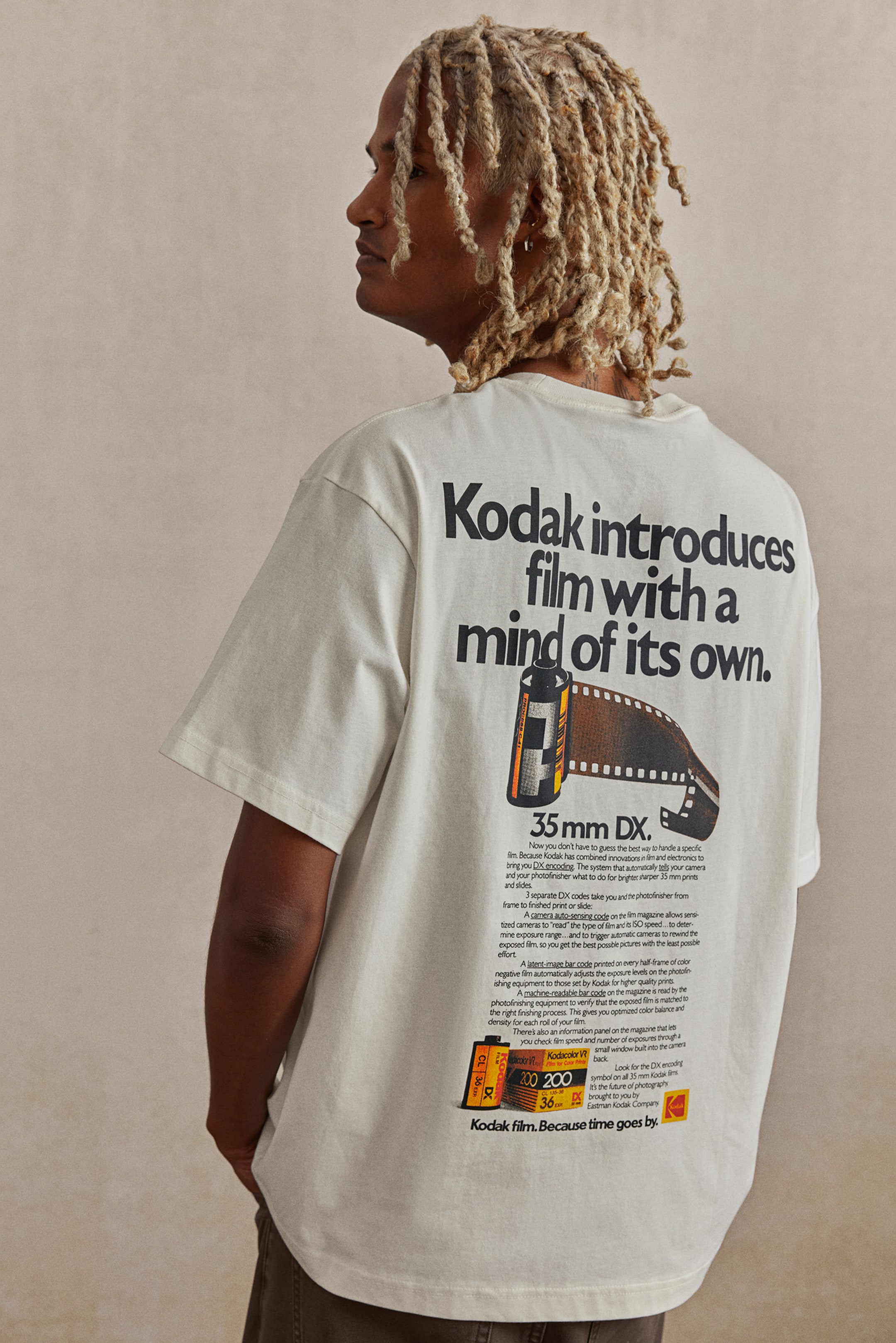 Loose Fit T-shirt - White/Kodak - Men | H&amp;M US