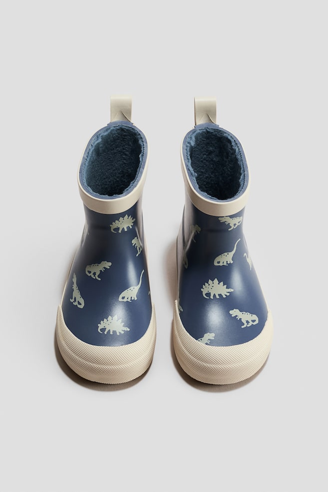 Rubber Boots - Blue/dinosaurs/Light beige/cherries - 3