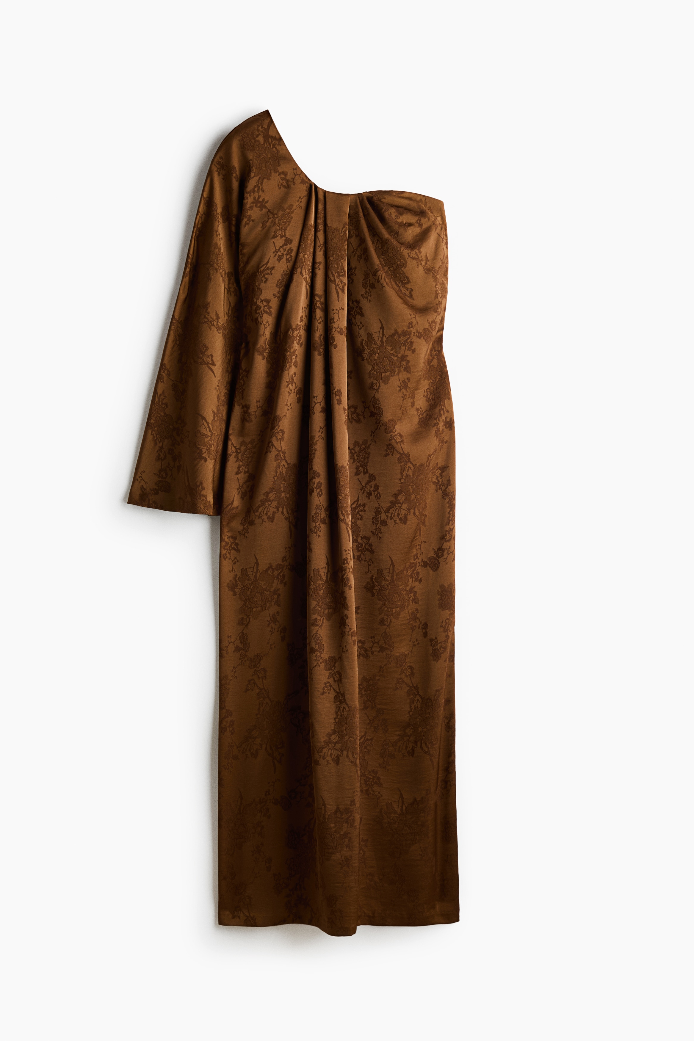 One-shoulder satin dress