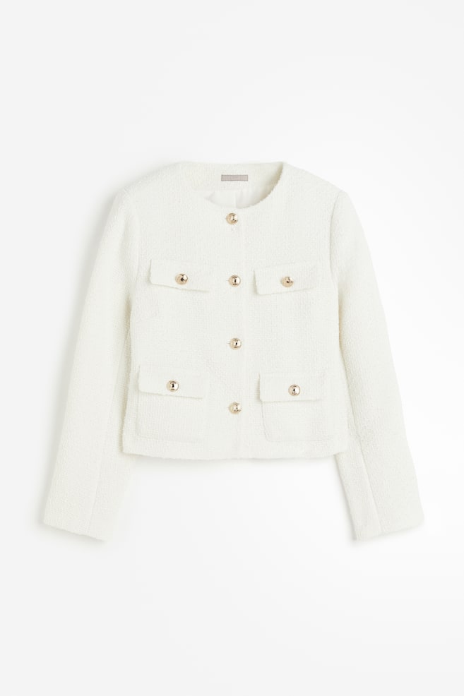 Textured-weave jacket - White - 2