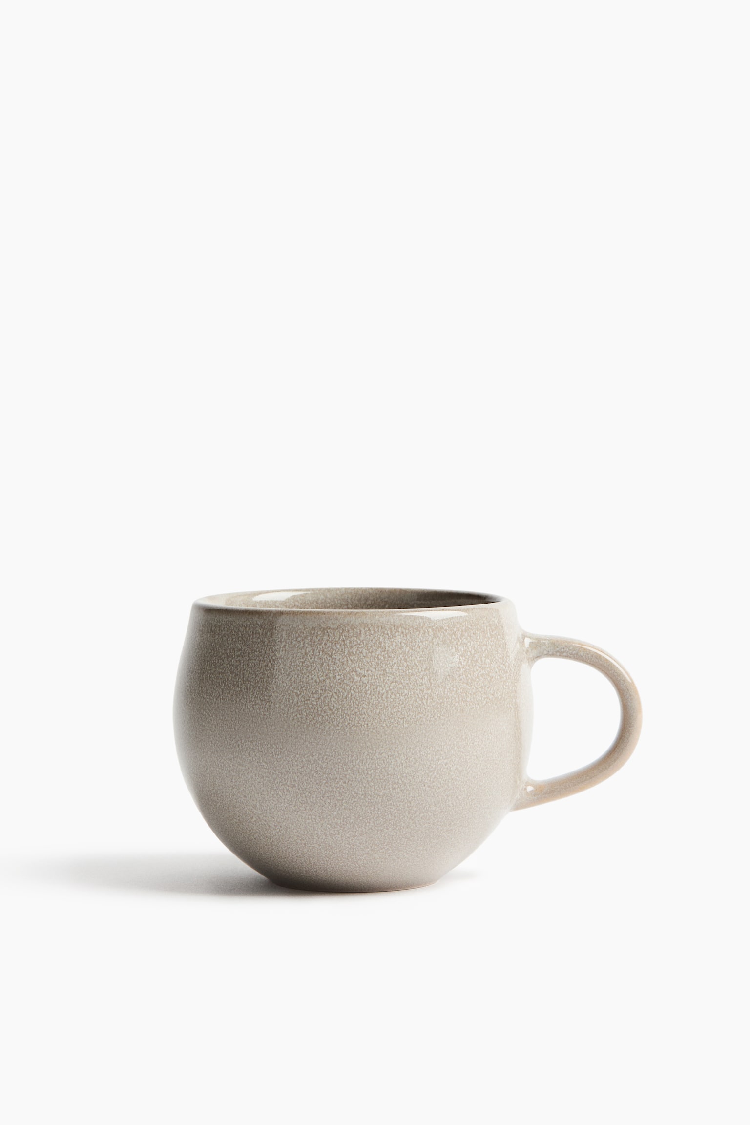 Taza en cerámica de gres con barniz jaspeado - Beige tenue/Beige claro