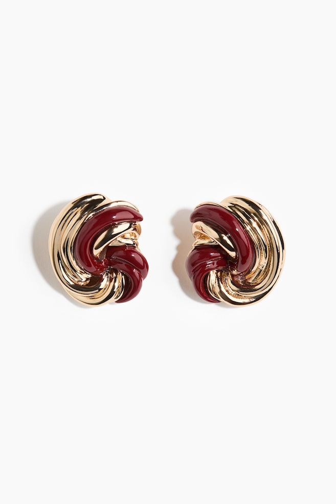 Oorbellen met geknoopte look - Goudkleurig - 1