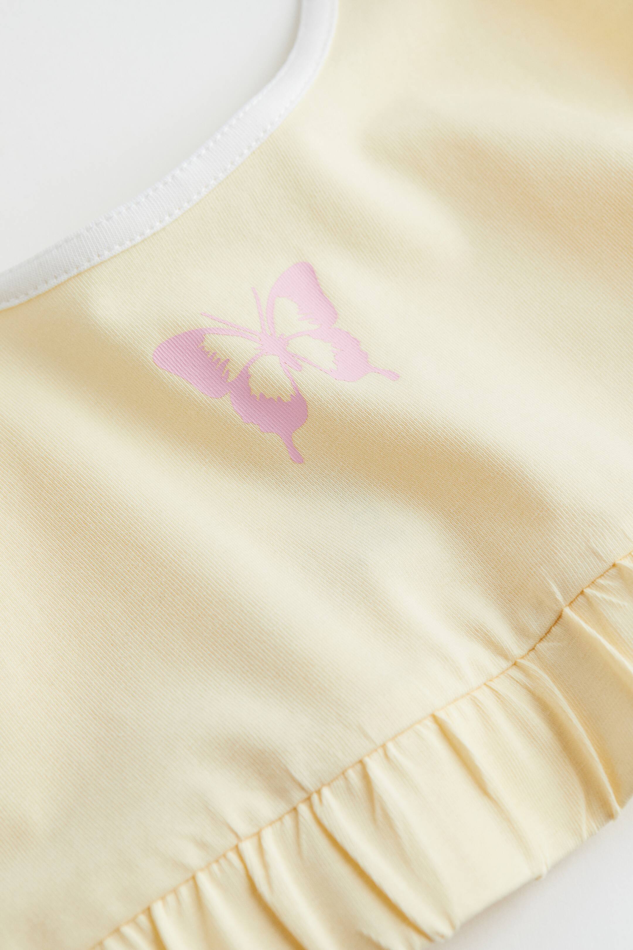 View larger image: 2-piece top and shorts set - Light yellow - Ladies | H&M IN 2