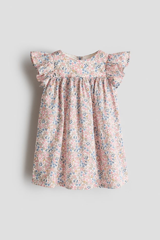 Patterned Empire-Waist Dress - Light pink/floral/Light blue/striped/Cream/patterned - 1