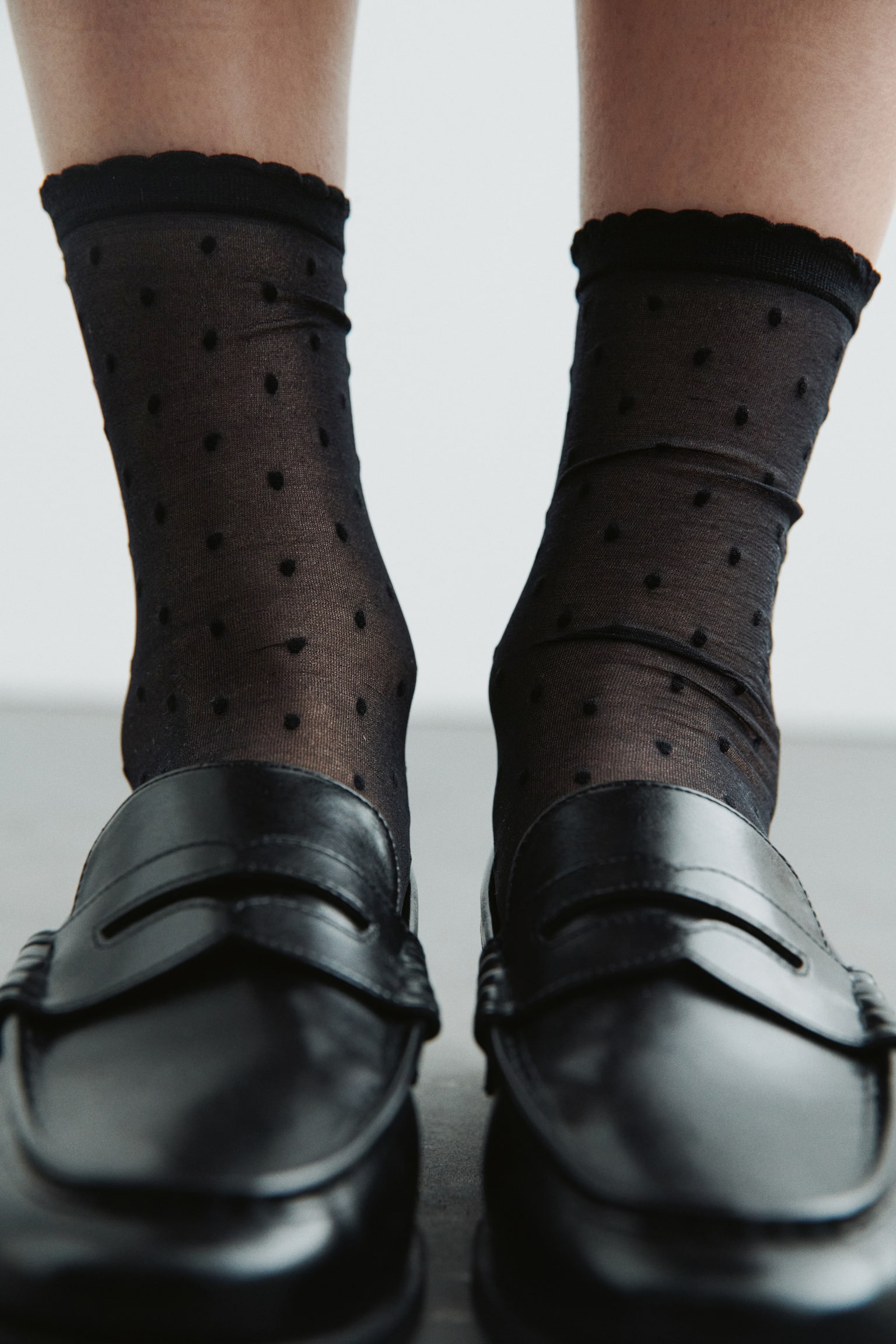 Skarpety w kropki - Czarny/Kropki - 4