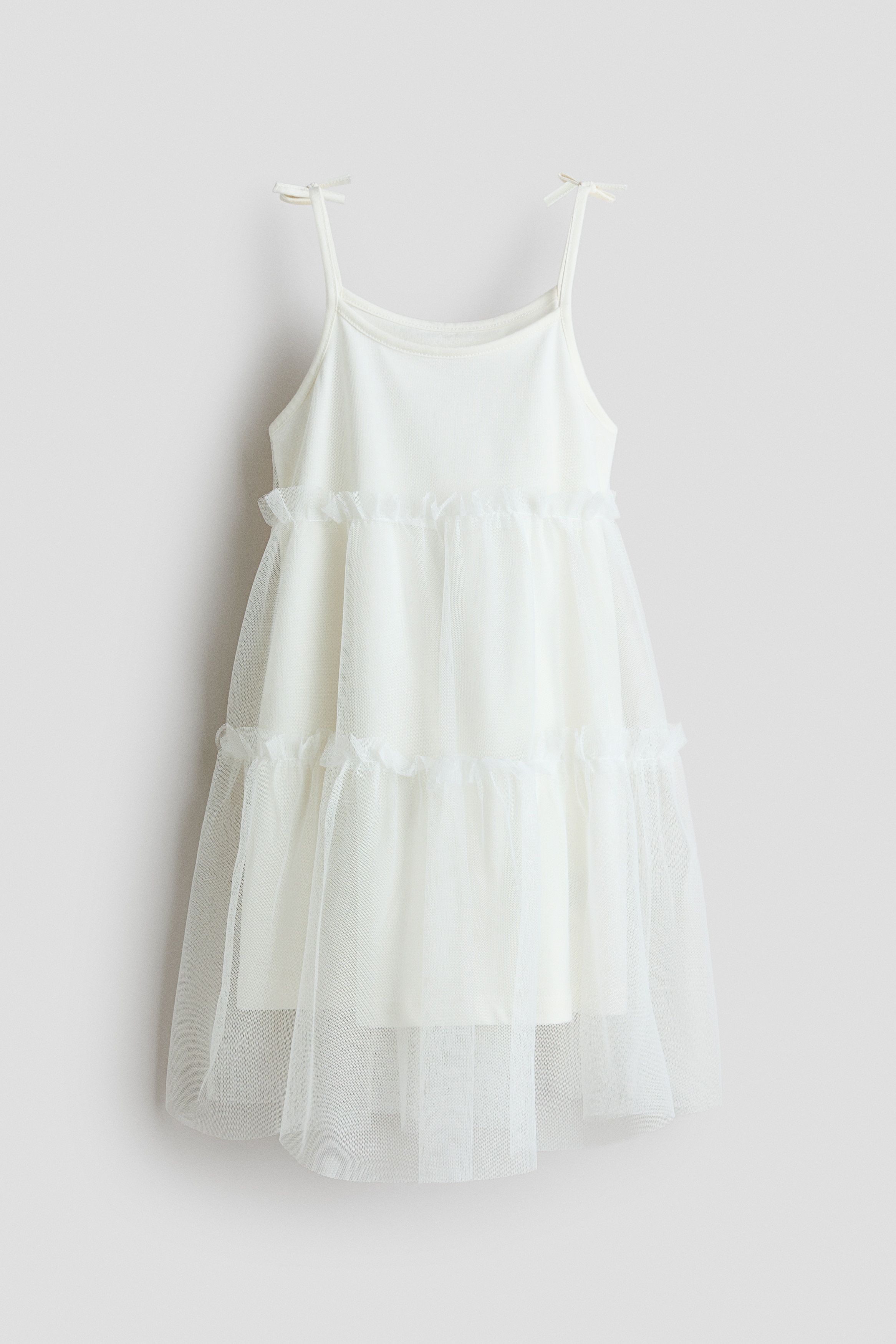 Tulle-skirt dress - White/Light purple