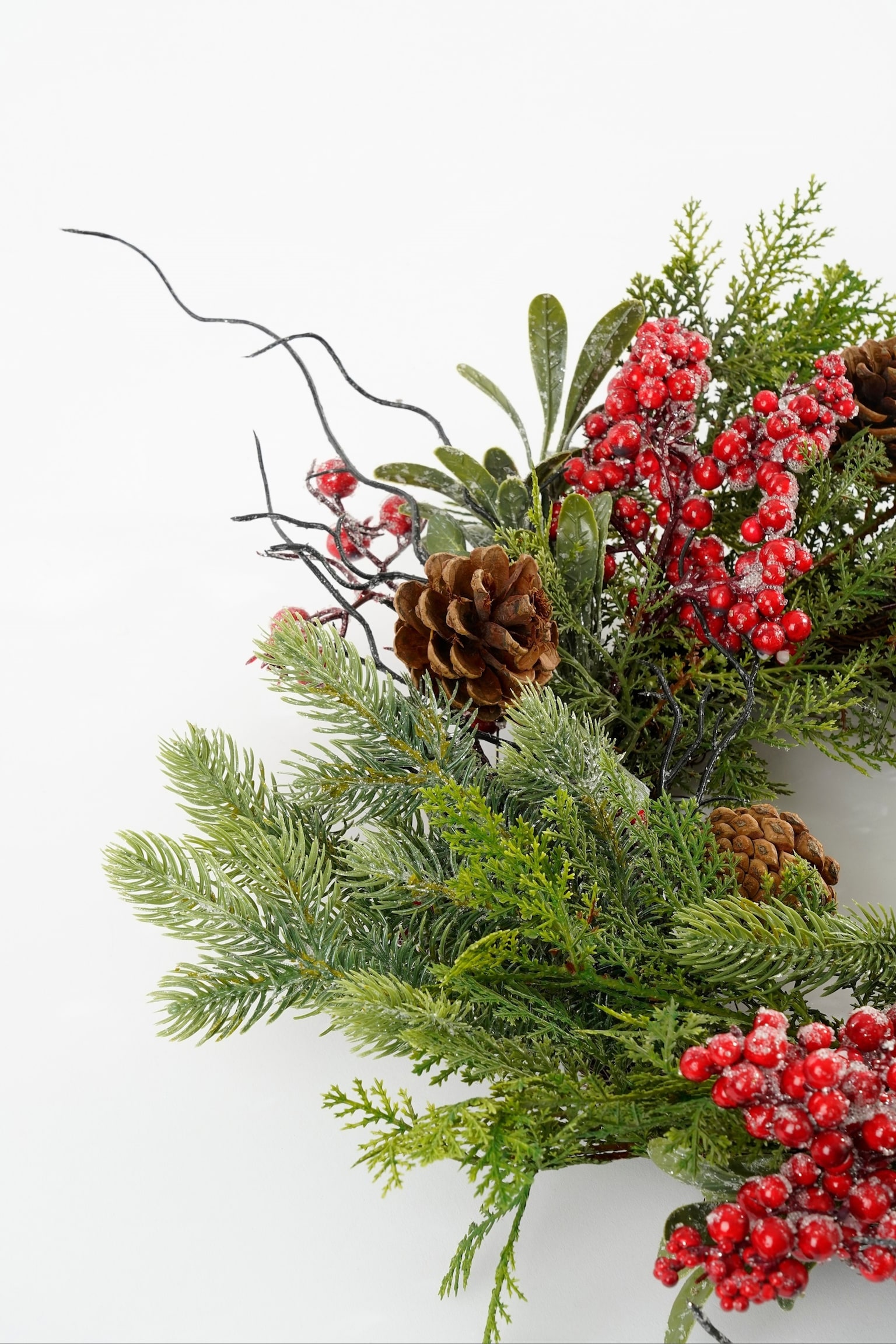 Wieniec Świąteczny Z Dekoracją - Czerwony - 2