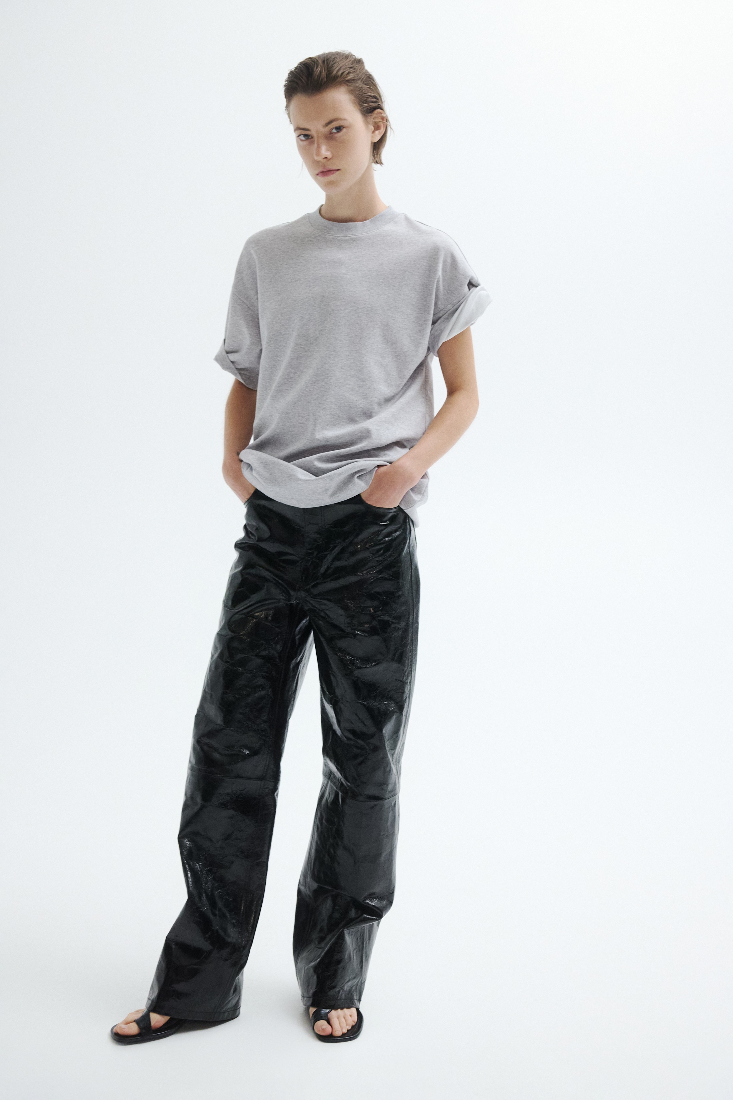Áo thun Cooling Oversized Fit - Màu xám nhạt đốm/Màu đen/Màu trắng/Màu nâu đậm