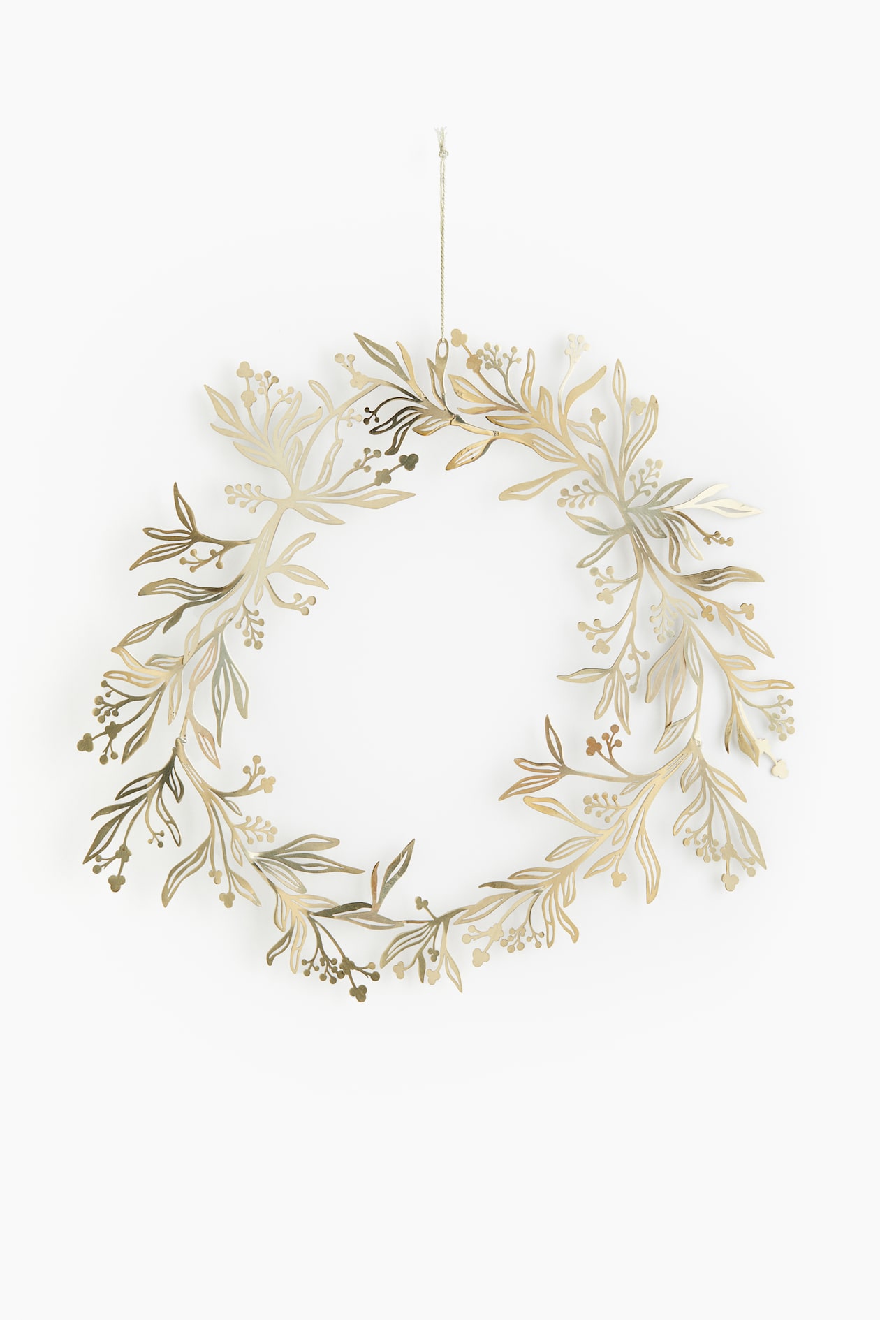 Metal mistletoe wreath - Gold-coloured - Home All | H&M GB