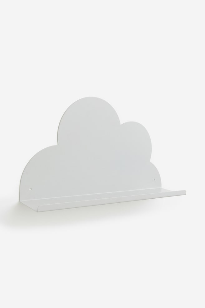 Cloud-shaped wall shelf - Light grey/White - 1