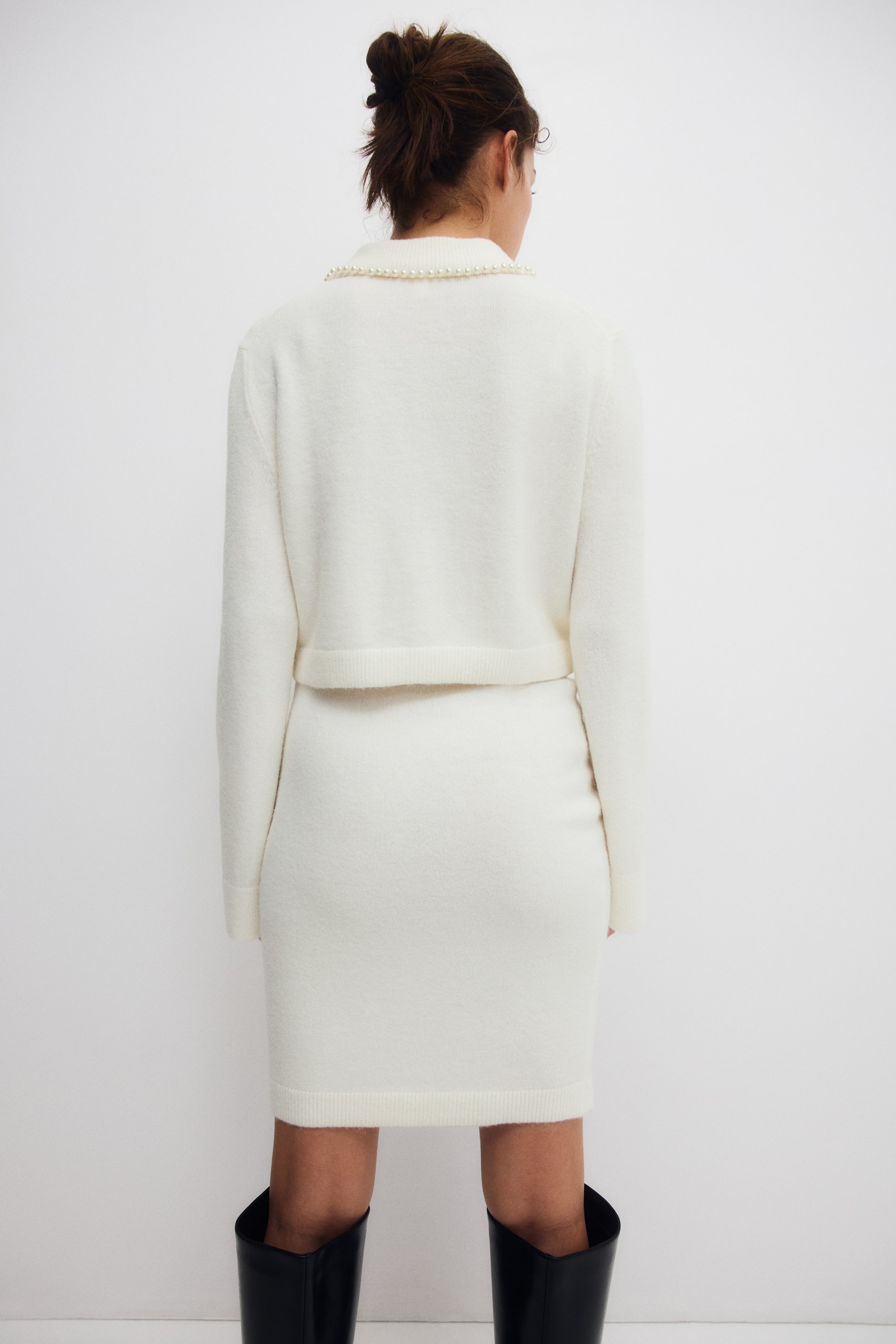 הצגת תמונה גדולה יותר: MAMA סט סריג 2 חלקים - לבן - Ladies | H&M IL 3