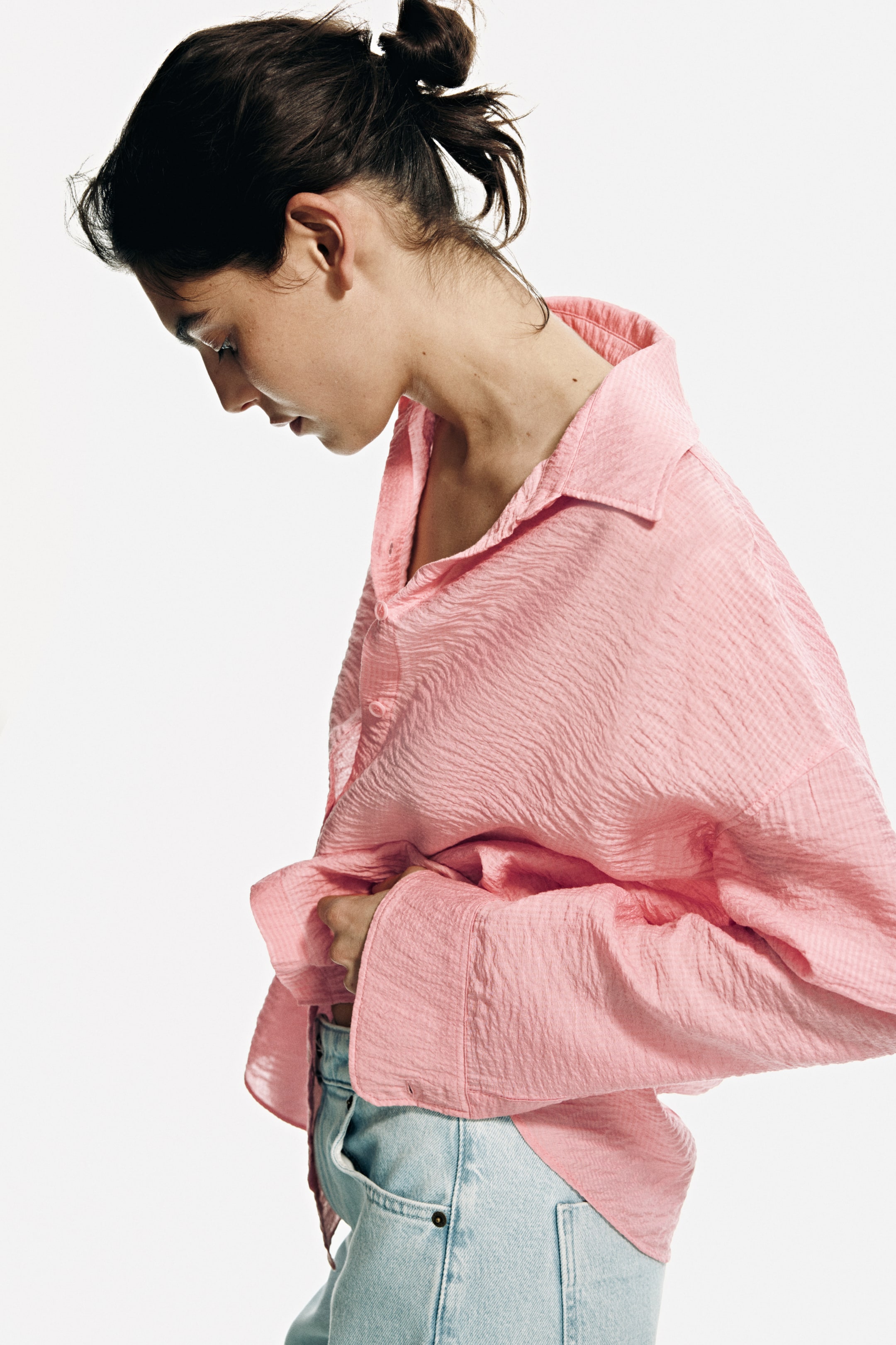 Grotere afbeelding bekijken: Oversized overhemdblouse - Roze - DAMES | H&M NL 1