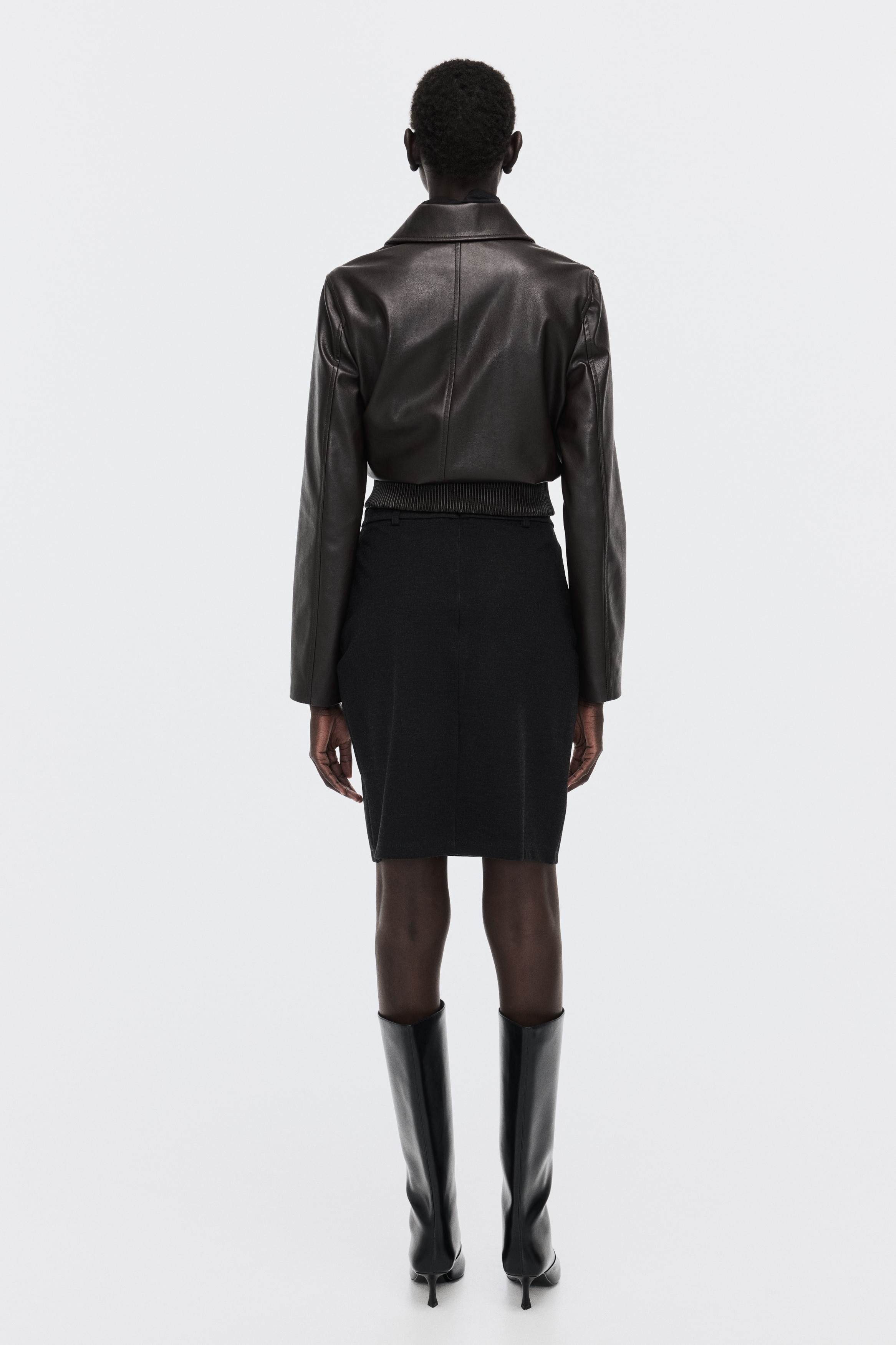Jersey pencil skirt