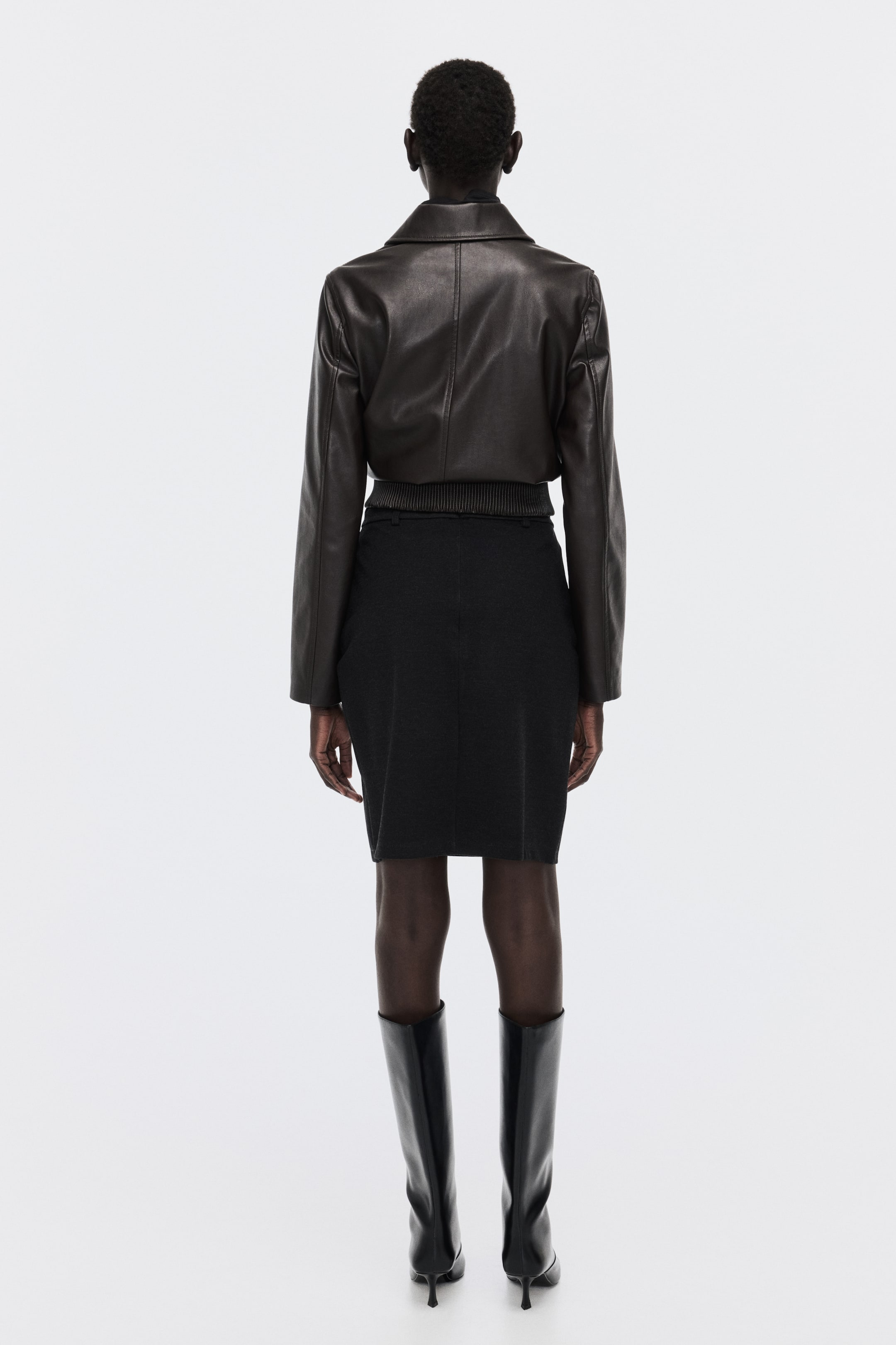 View larger image: Jersey pencil skirt - Dark grey - Ladies | H&M GB 3