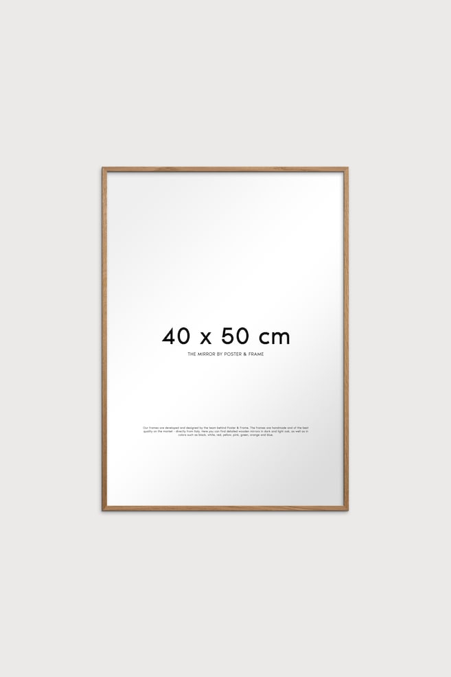 Miroir Avec Cadre En Bois - Chêne Naturel/Noir - 1