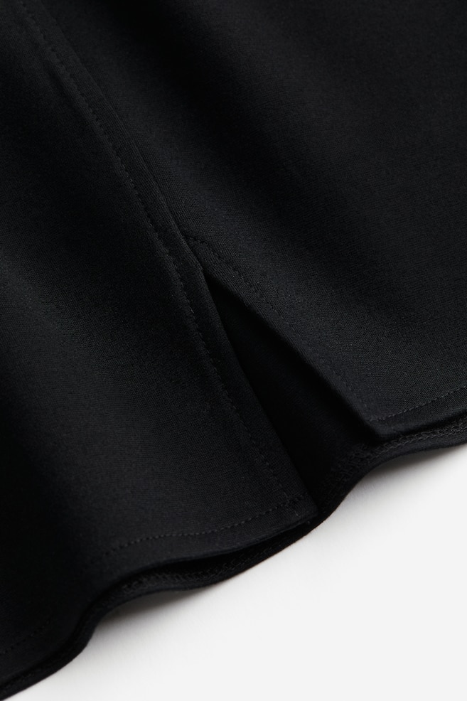 Jersey mini skirt - Black/Black/Checked/Dark grey marl - 4