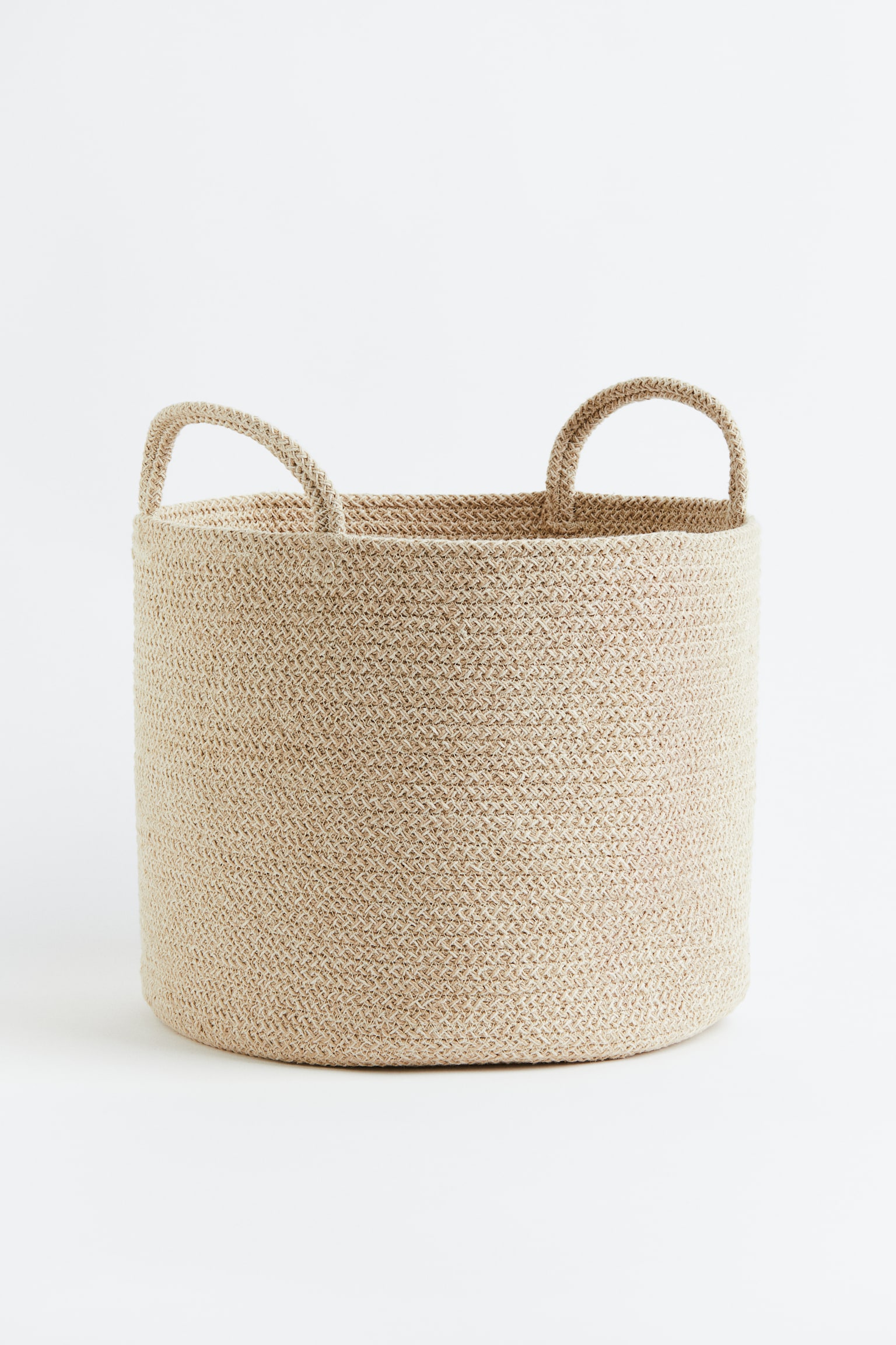 Cotton storage basket - Light beige - 1