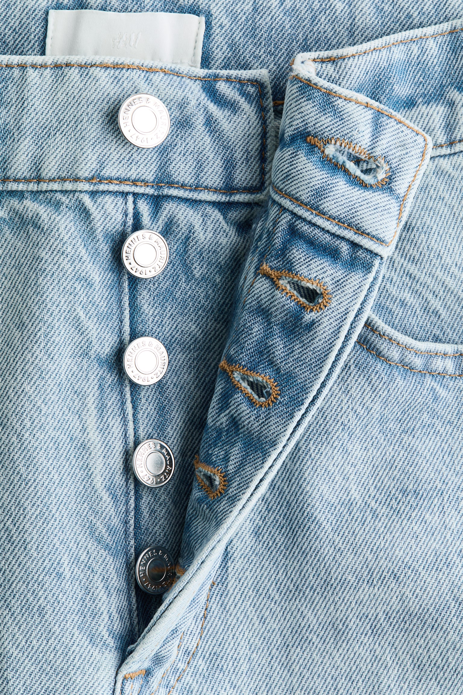 Barrel High Ankle Jeans - Blasses Denimblau/Helles Denimblau/Denimblau/Denimblau/Grau - 6