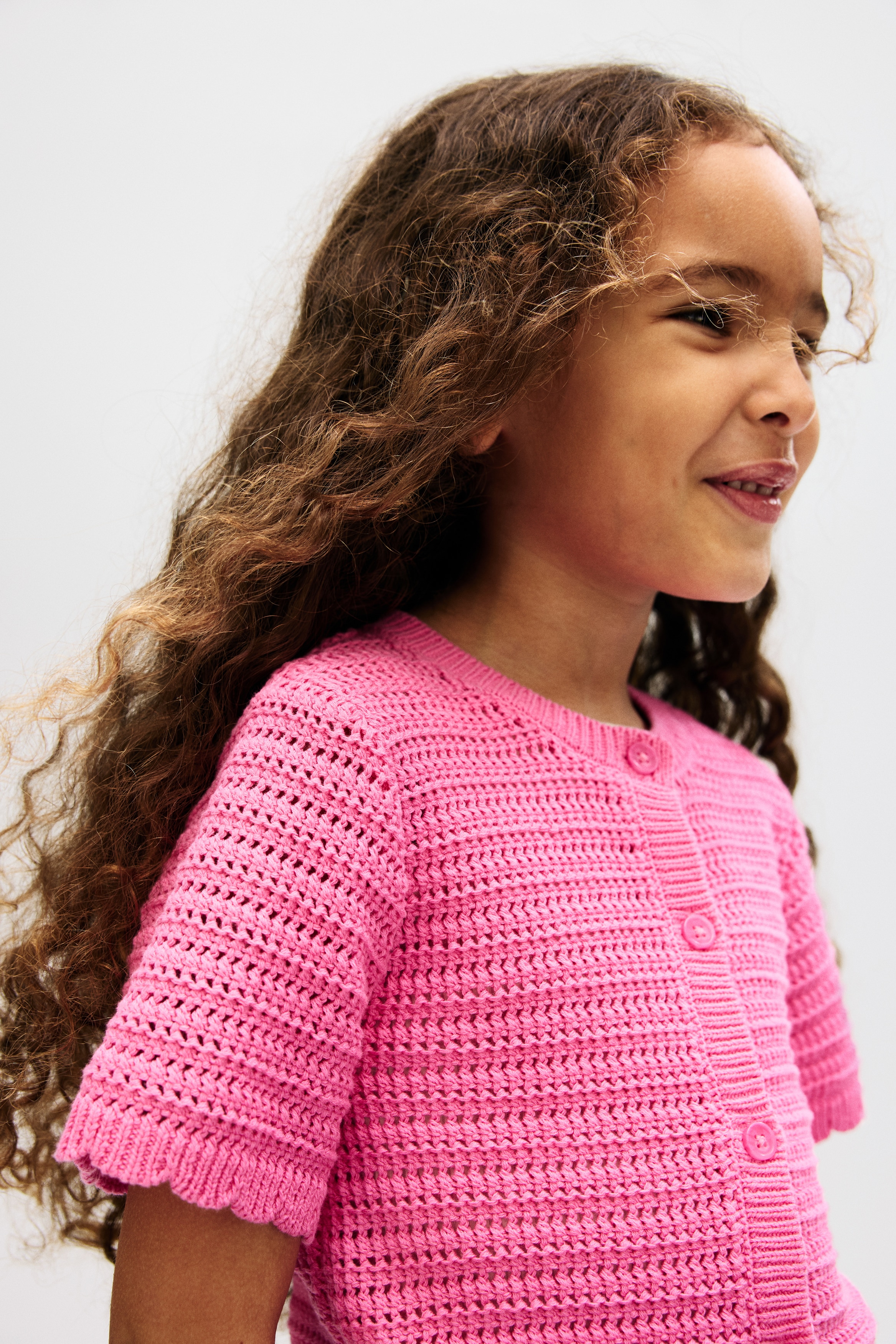 ポインテルニットカーディガン - ピンク - Kids | H&M JP