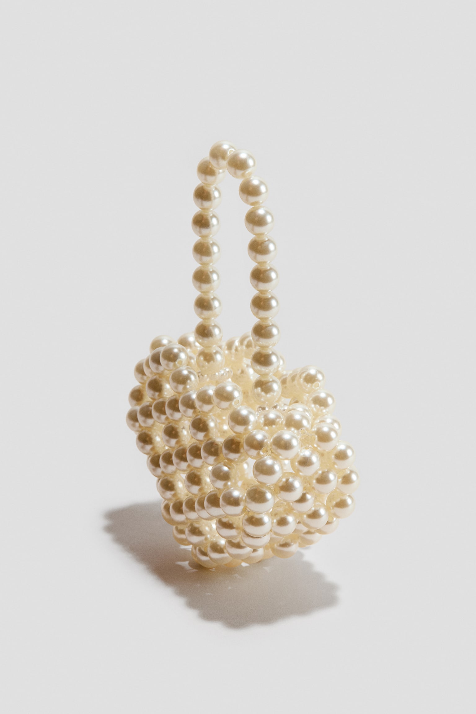 תיק יד בצורת לב - קרם - 3