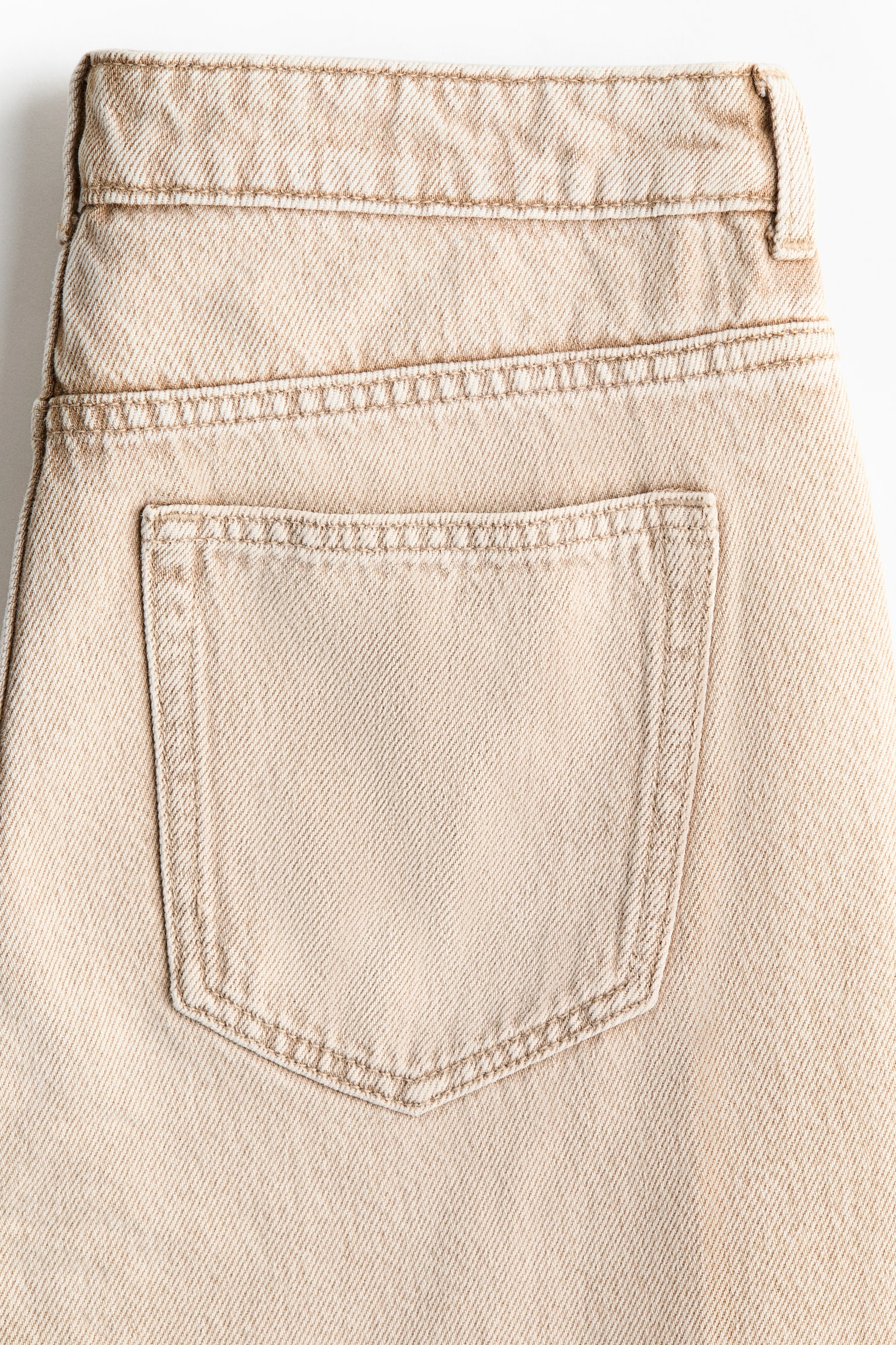 Baggy Regular Waist Jeans - Lichtbeige/Washed denimblauw/Wit/Lichtgrijs - 4