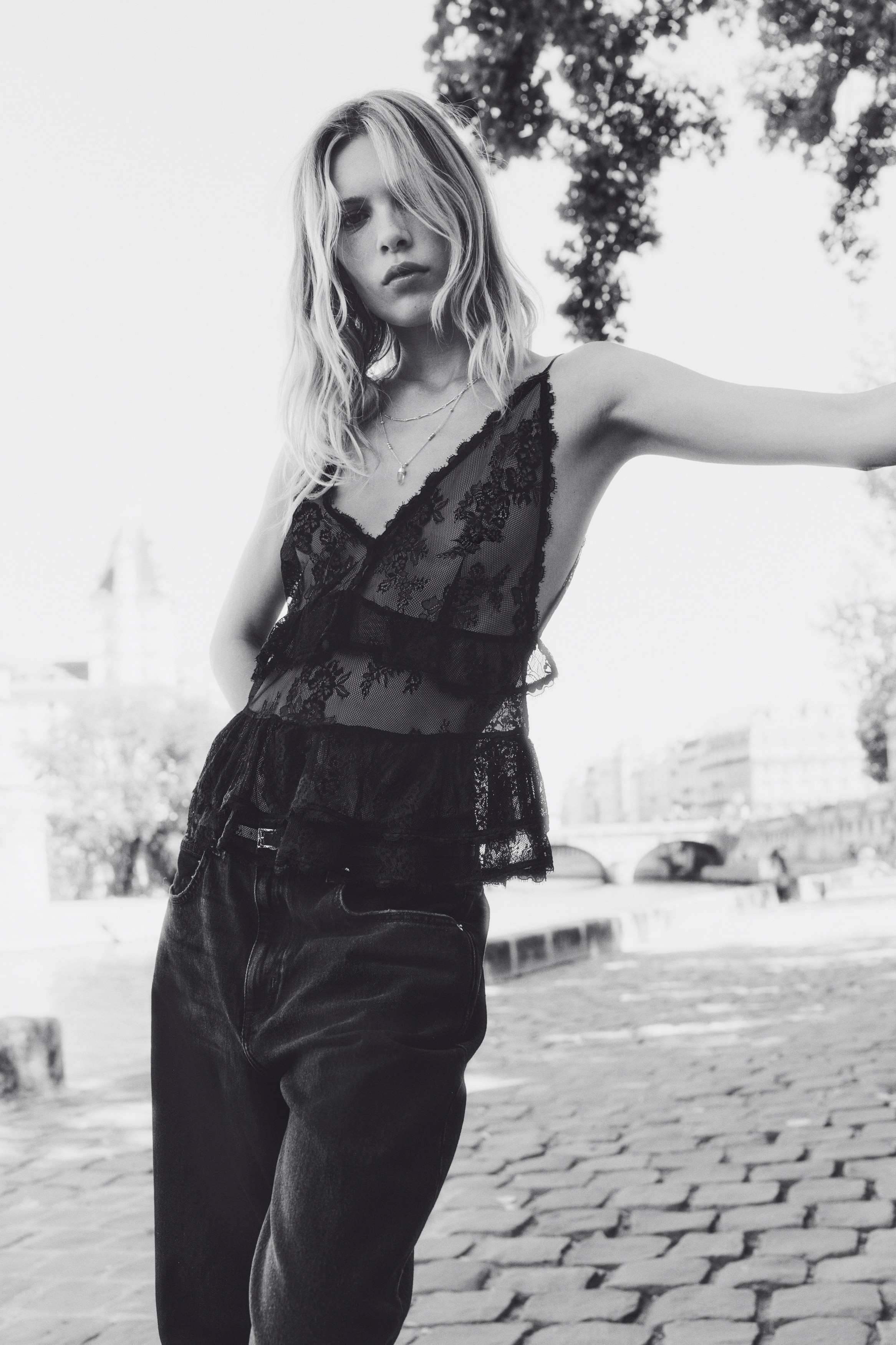 Women's Black Lace Camisole Top | H&M US