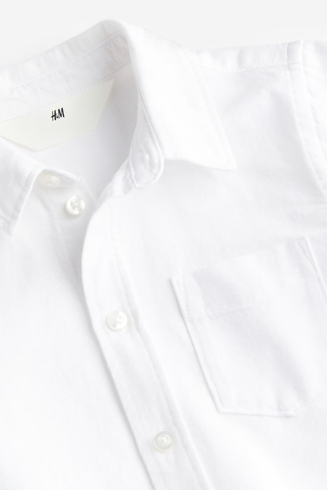 Oxfordskjorte - Hvid/Lyseblå/Stribet - 3