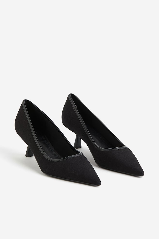 Canvas court shoes - Black/Cream - 2