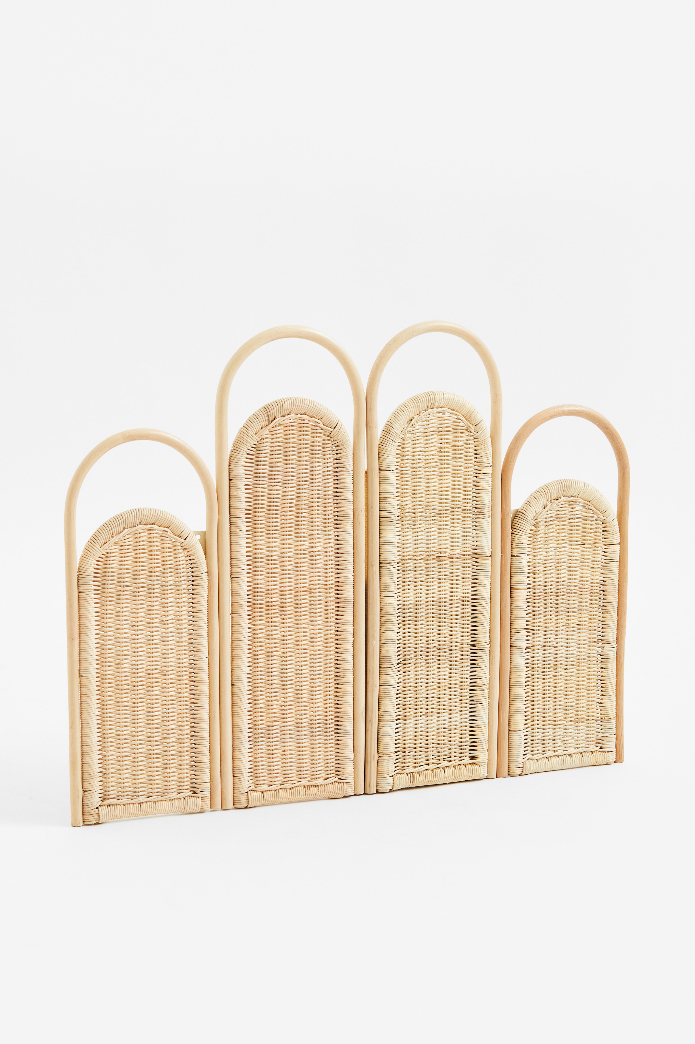 Arched rattan headboard