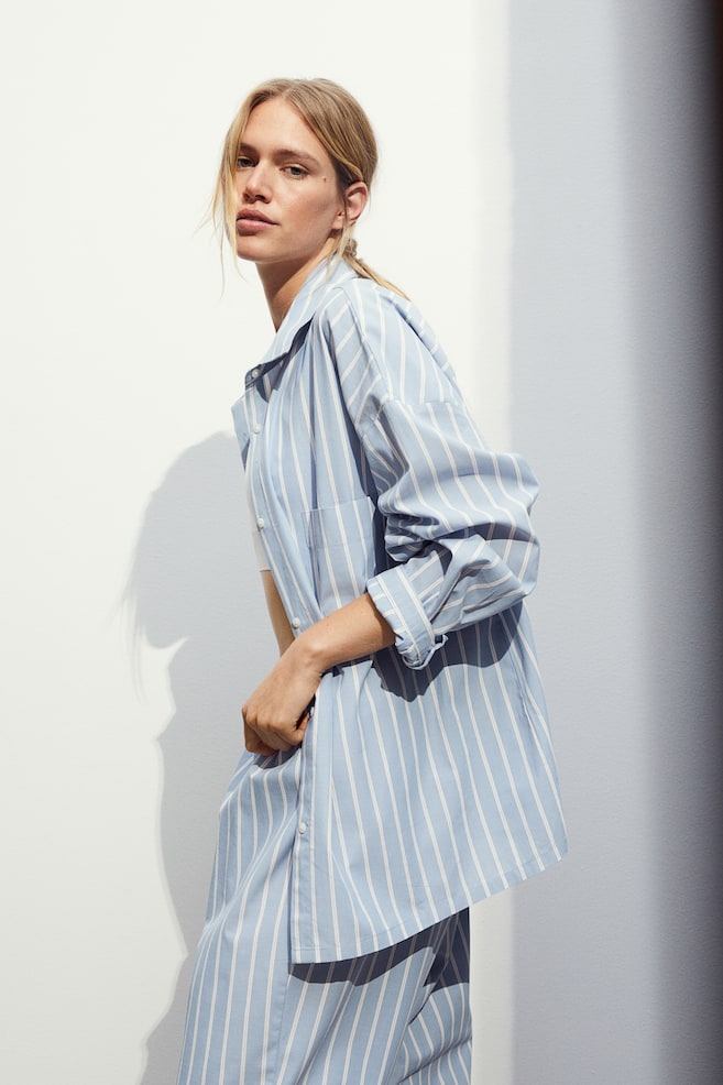 Pyjama shirt and bottoms - Blue/Striped/Blue/Striped - 3