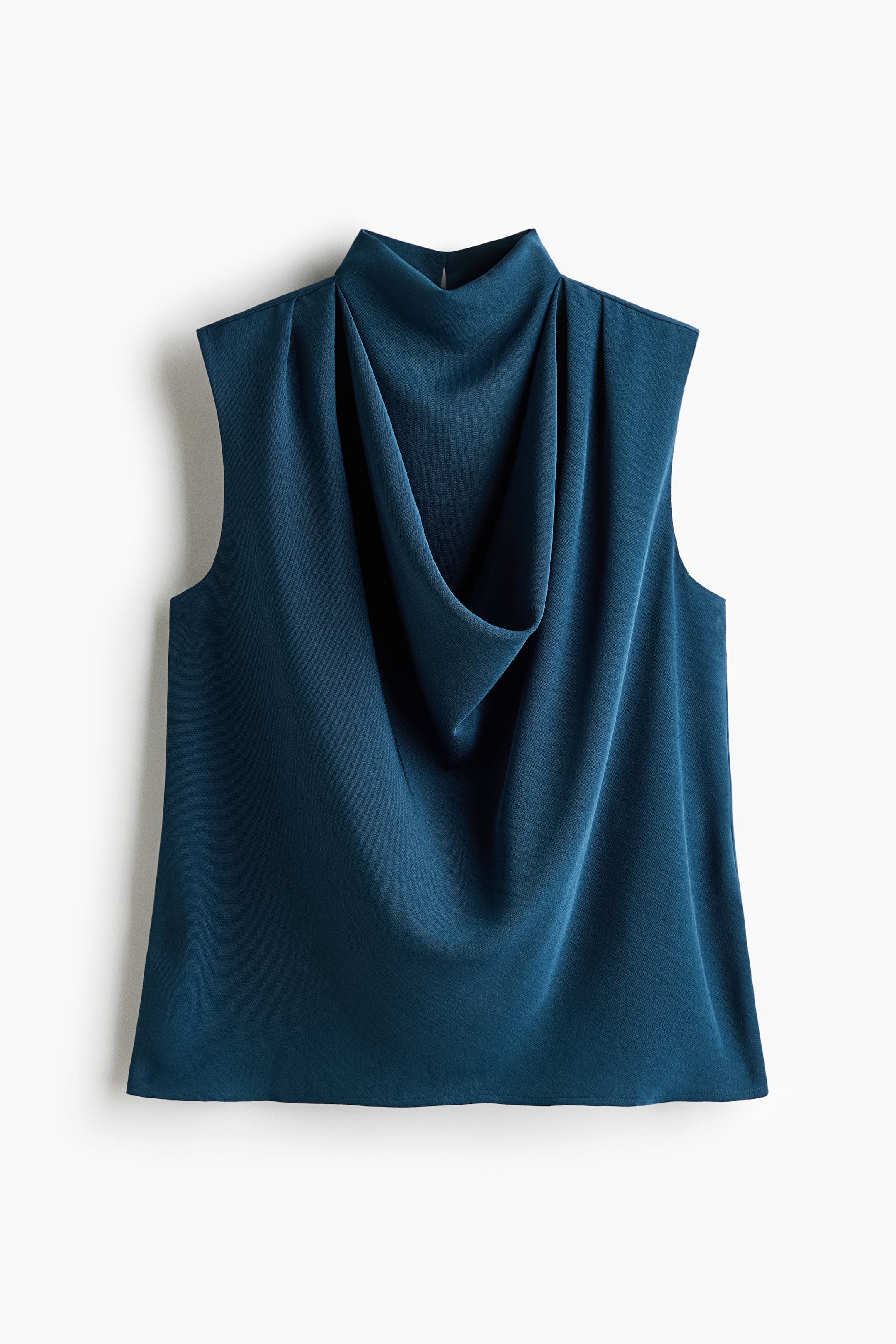 View larger image: Draped turtleneck top - Blue - Ladies | H&M 1