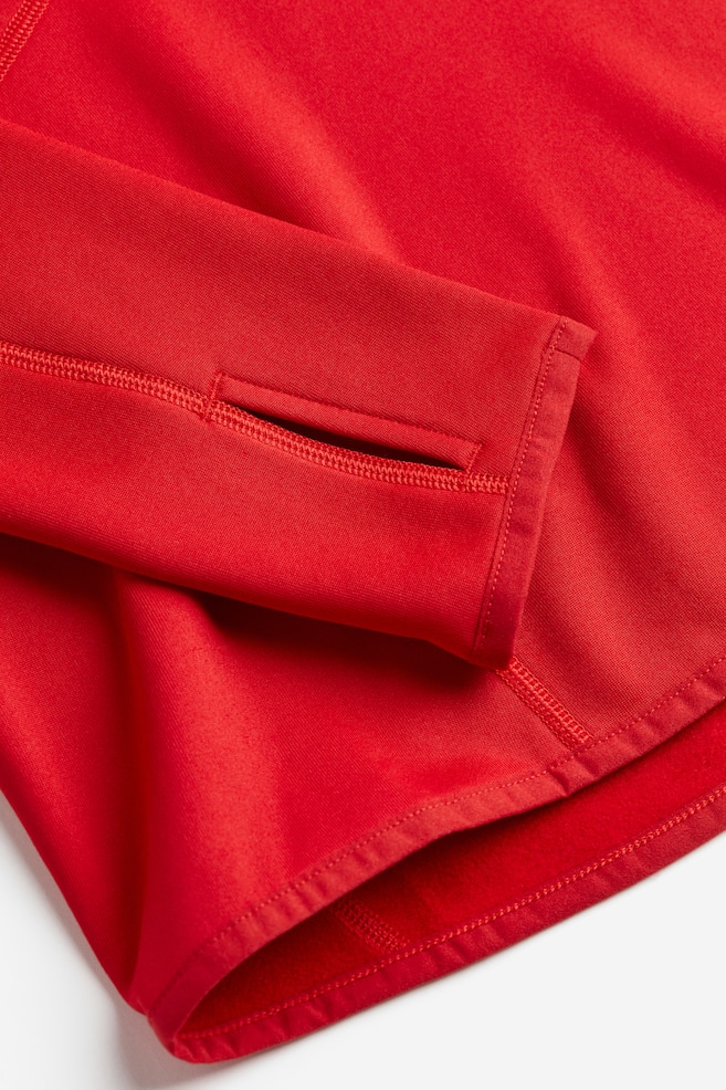 DryMove™ mellemlagstrøje i fleece - Rød/Sort - 3