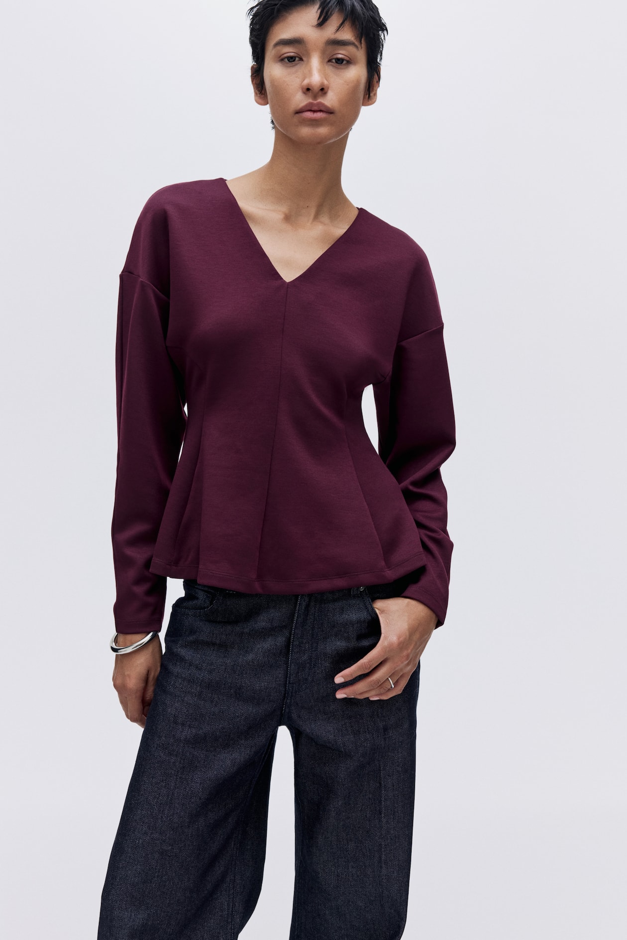 Defined-Waist Scuba Top