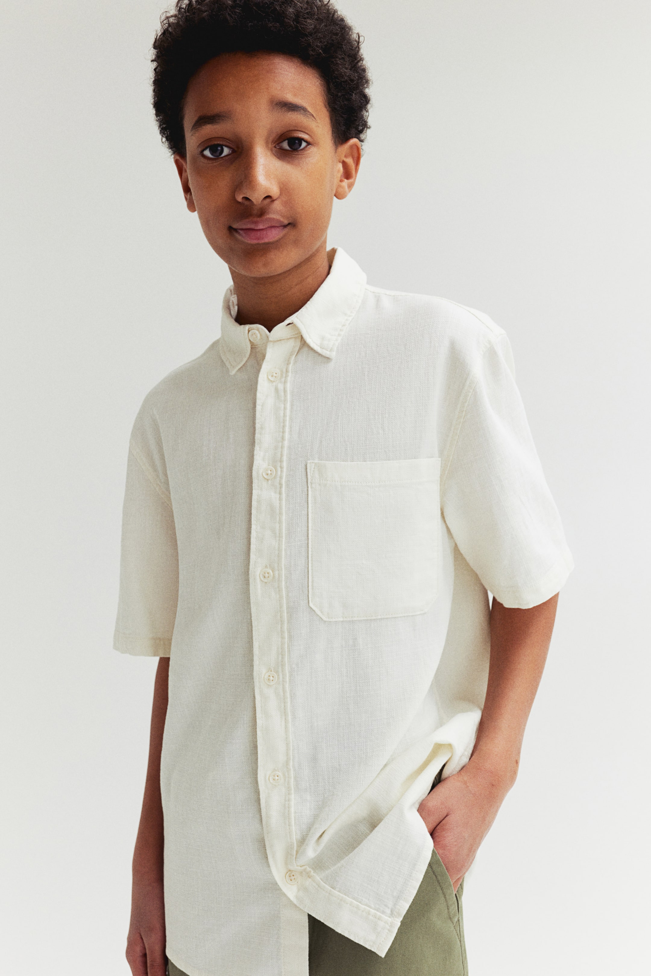 Short-sleeved Cotton Shirt