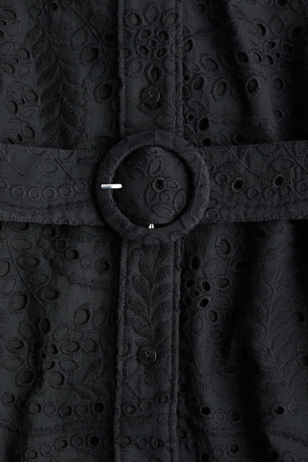 Eyelet Embroidered Shirt Dress - image 2