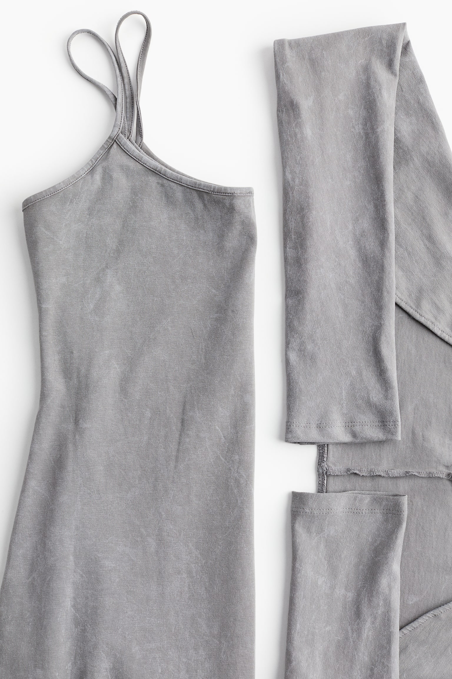 Bodycon Dress & Bolero Set - Grey/Washed - 4