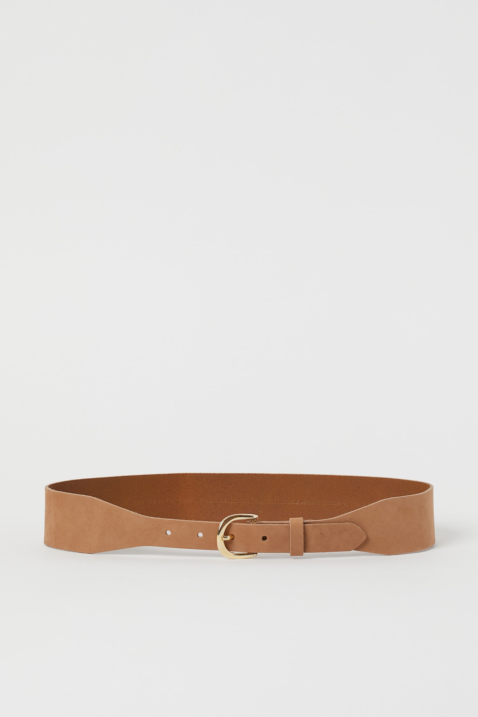 Leather waist belt - Dark beige