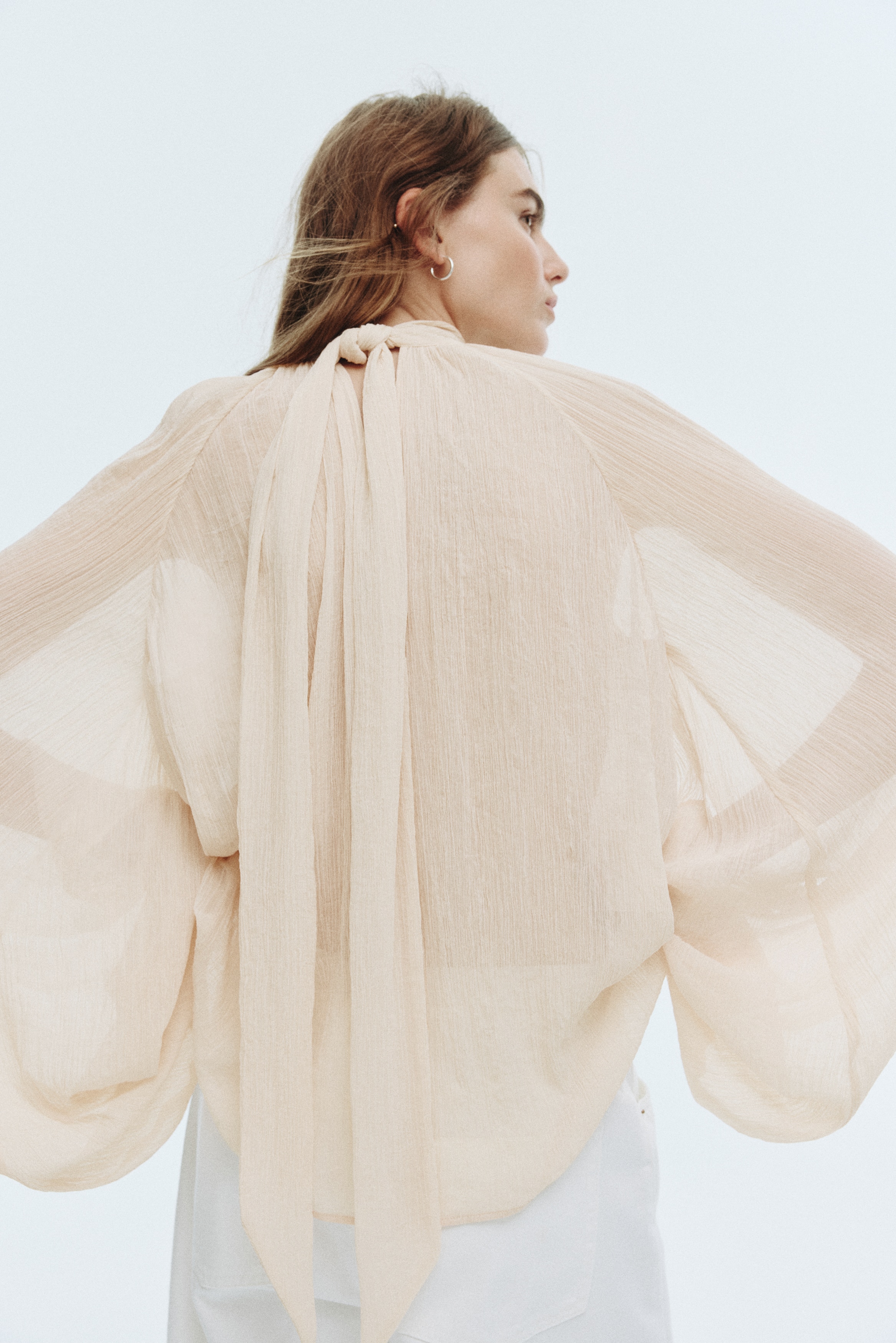 Tie-neck blouse