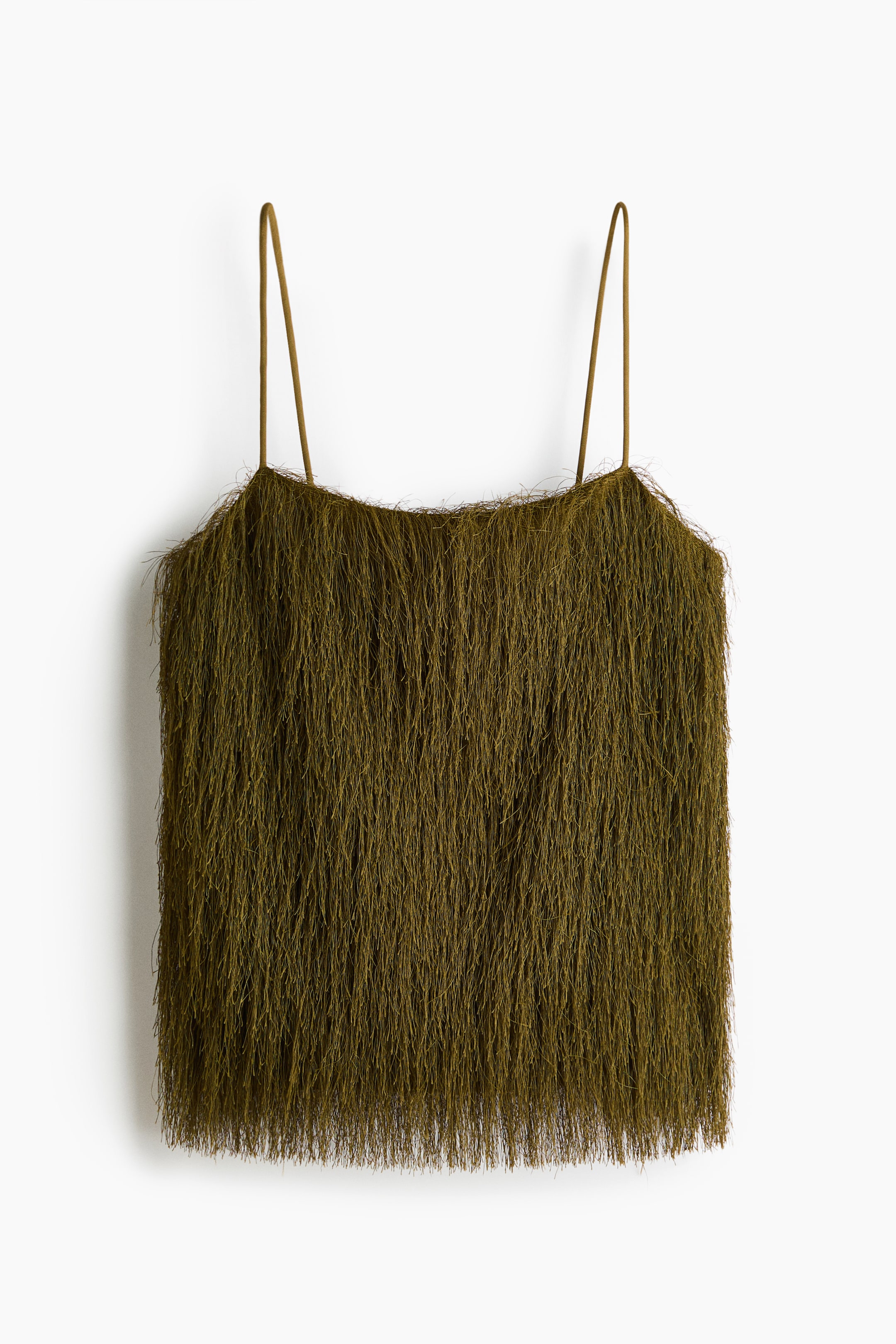 View larger image: Fringed Strappy Top - Golden olive - Ladies | H&M US 4