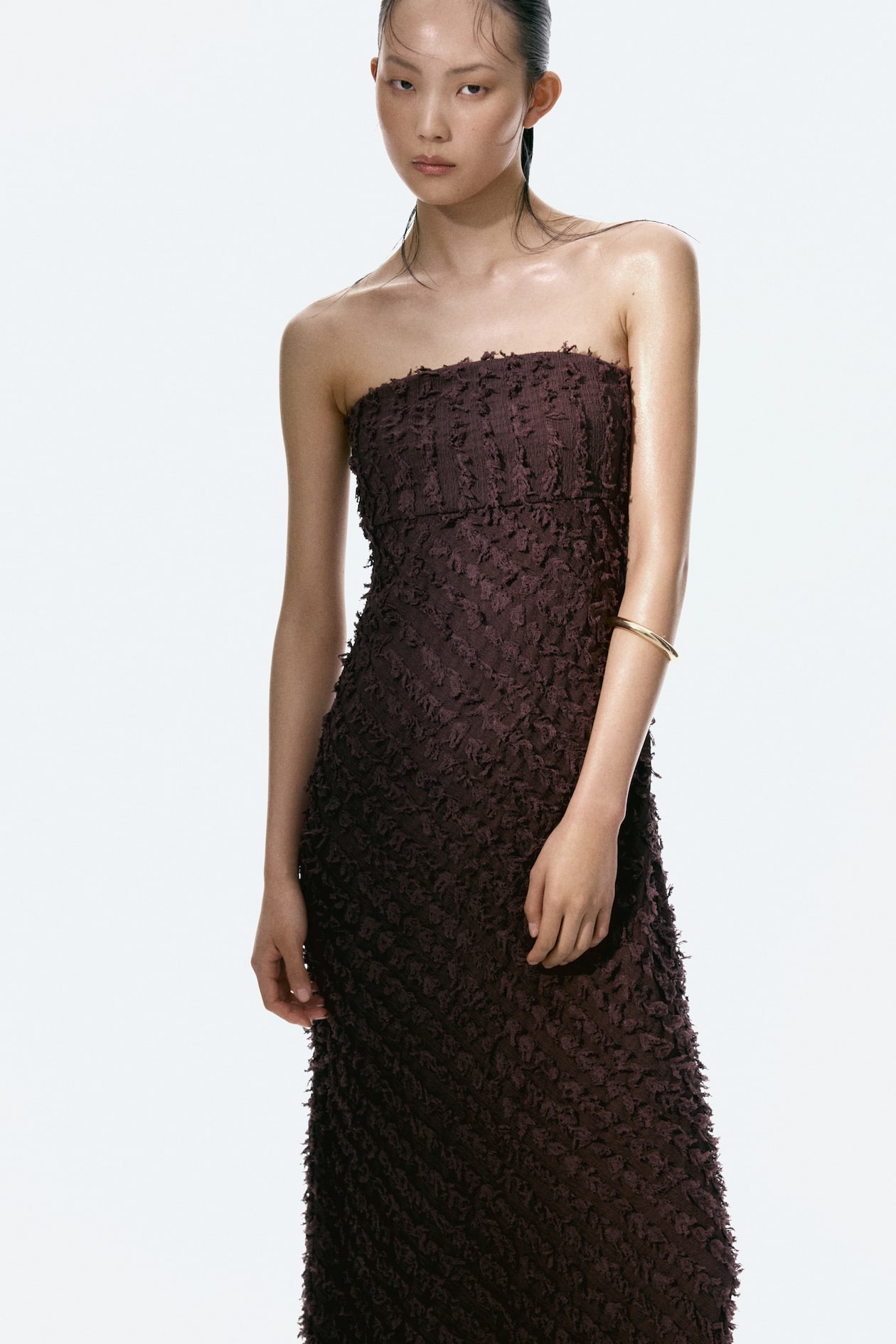 Frayed Bandeau Dress - image 2