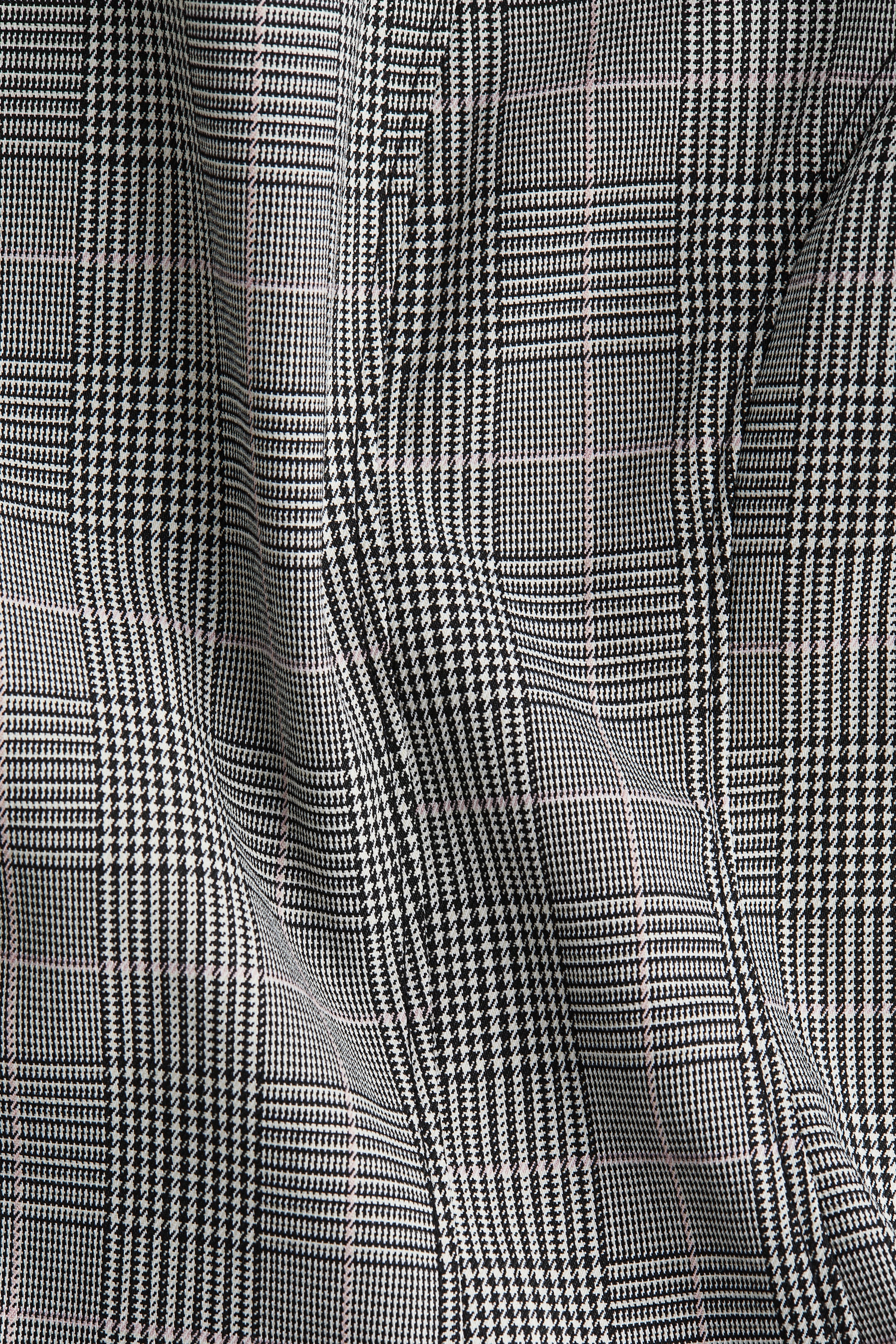 Women's Black/plaid Twill Tapered-Waist Dress | H&M US Women's Black/plaid Twill Tapered-Waist Dress | H&M US