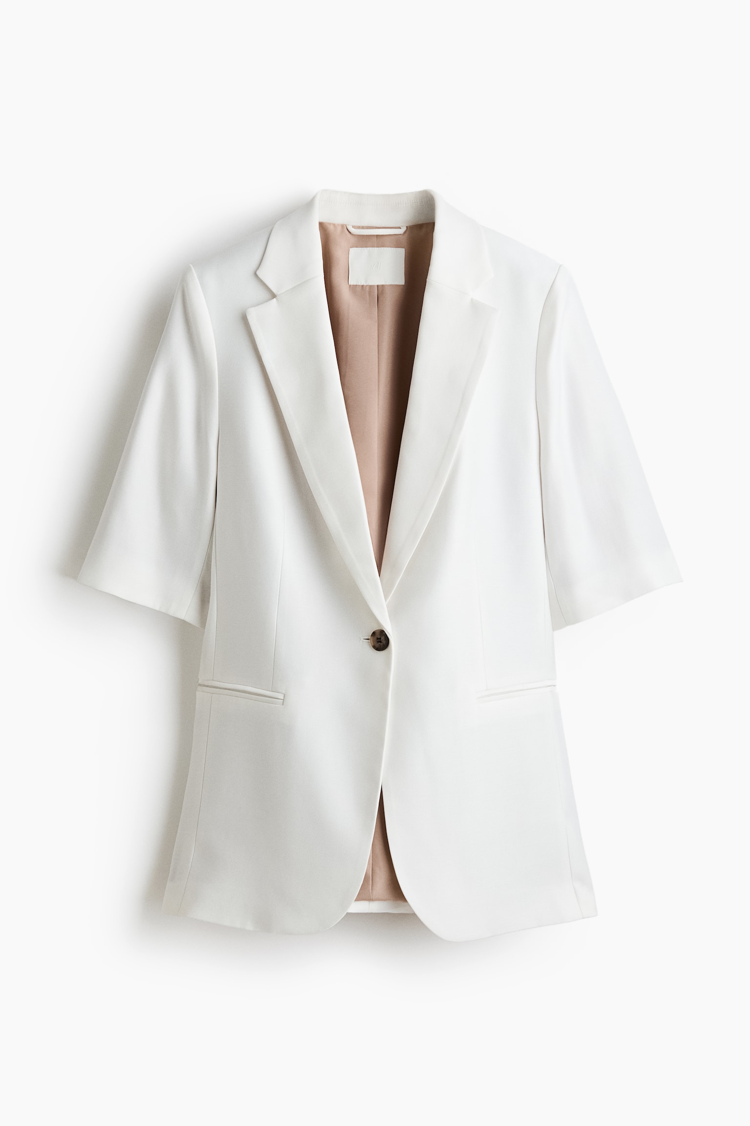 Short-sleeved blazer-White - 2