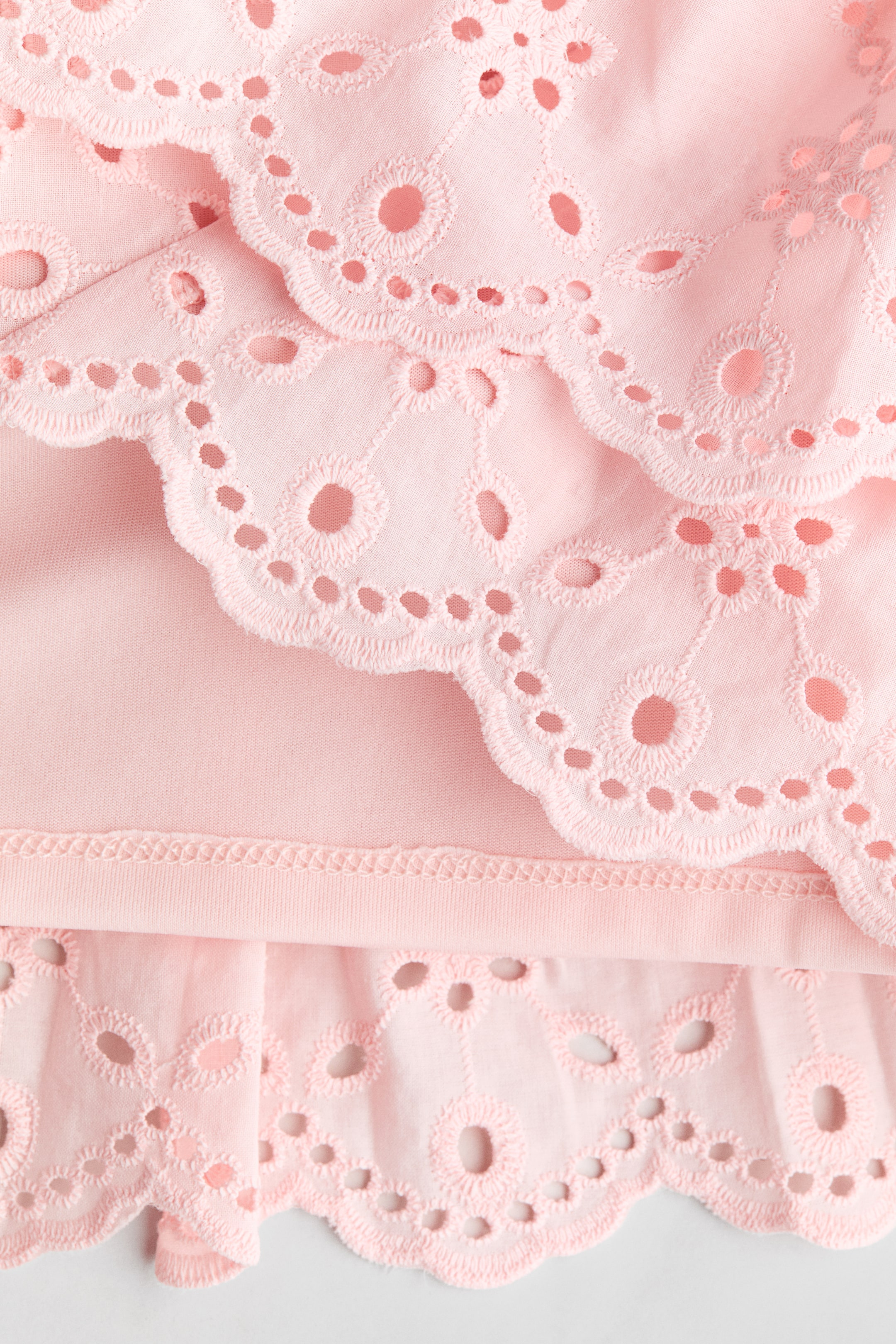 Jupe en coton avec broderie anglaise