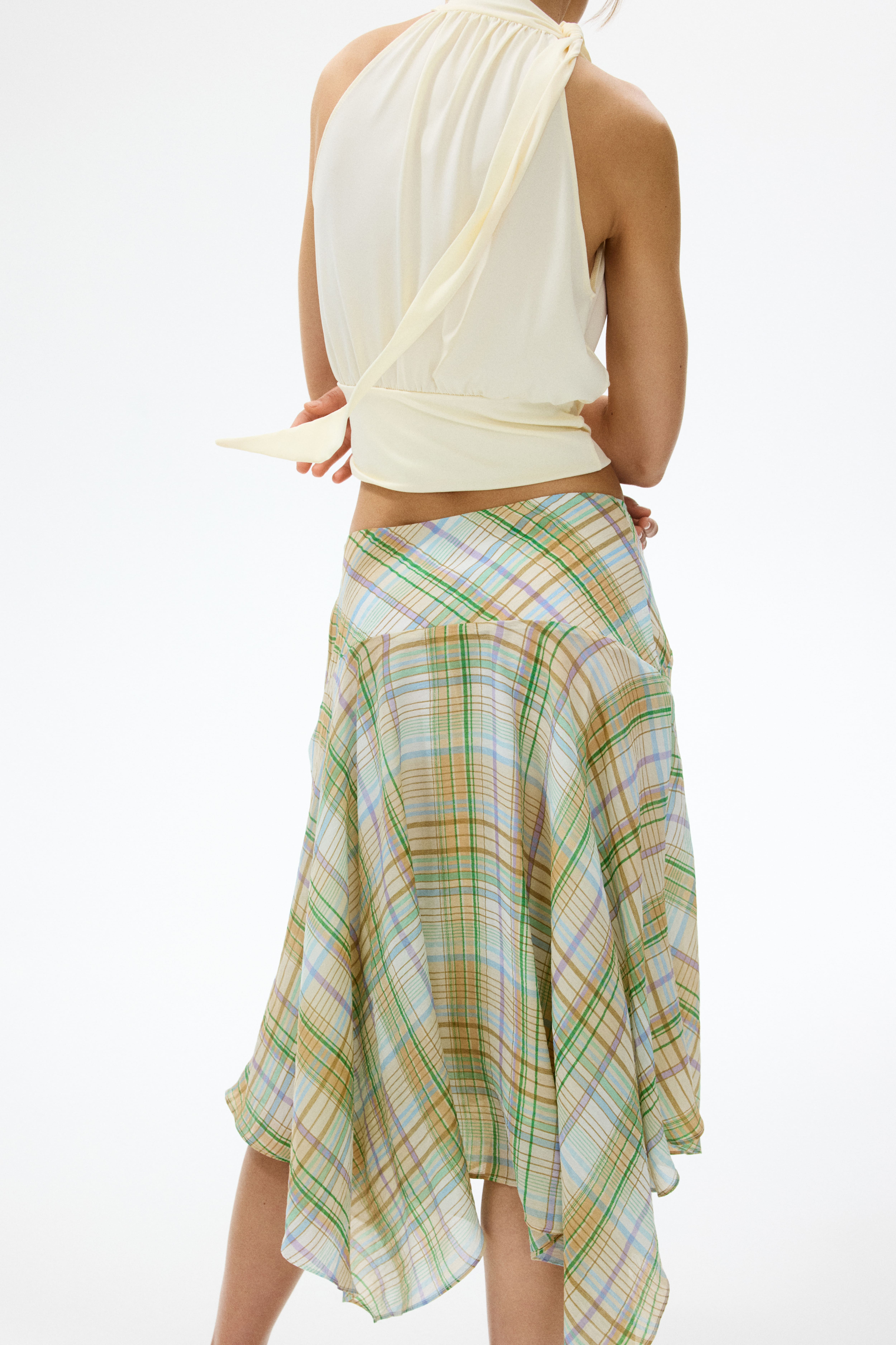 Lyocell-Blend Handkerchief Skirt