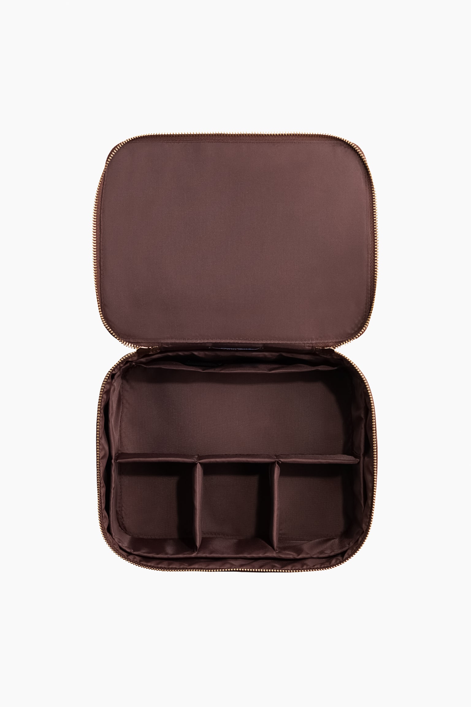 Boxy make-up bag - Brown/Dark red/Black - 3