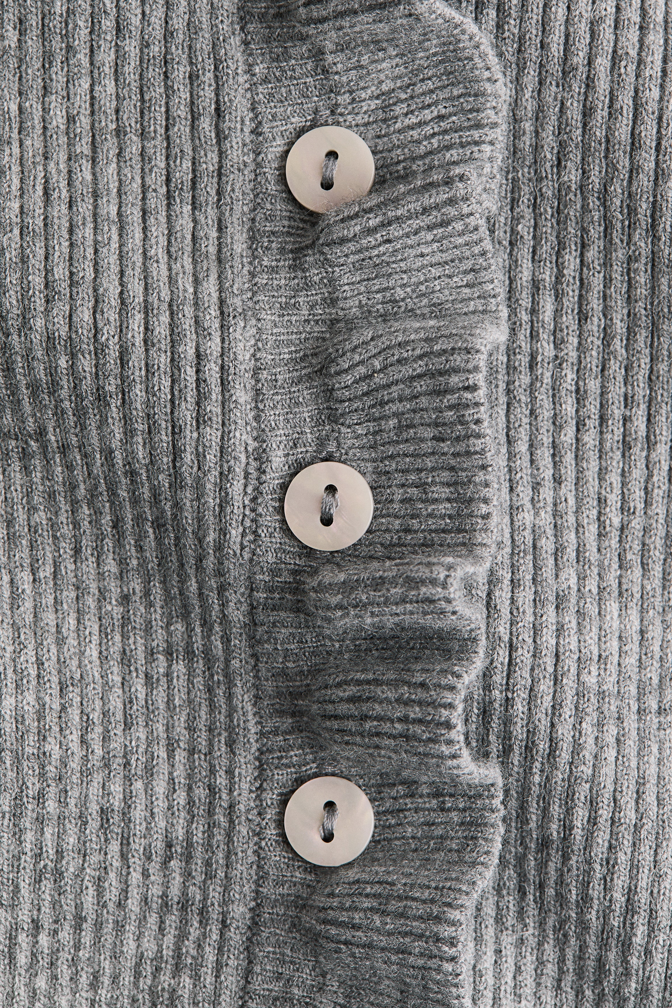 Ruffled Rib-Knit Cardigan - thumbnail 6