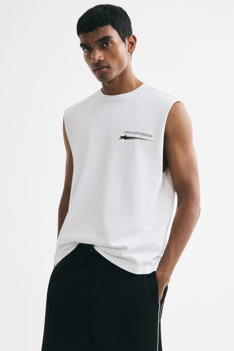 Majica bez rukava sa printom Loose Fit